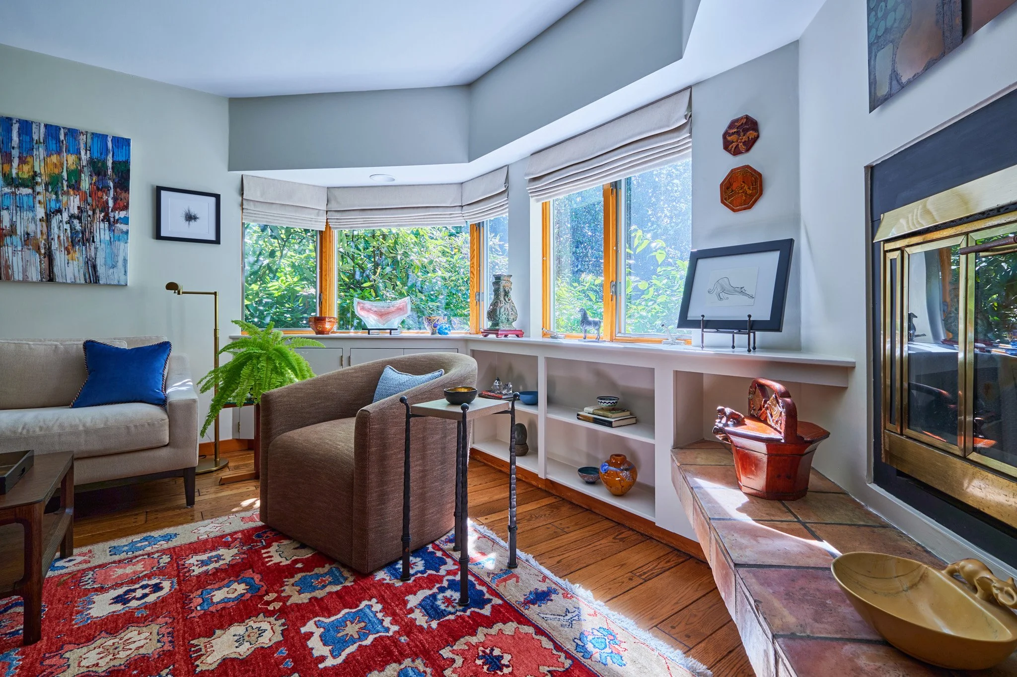 Home lounge designed by Benita Cooper Design, creative architect in New Jersey and Philadelphia.