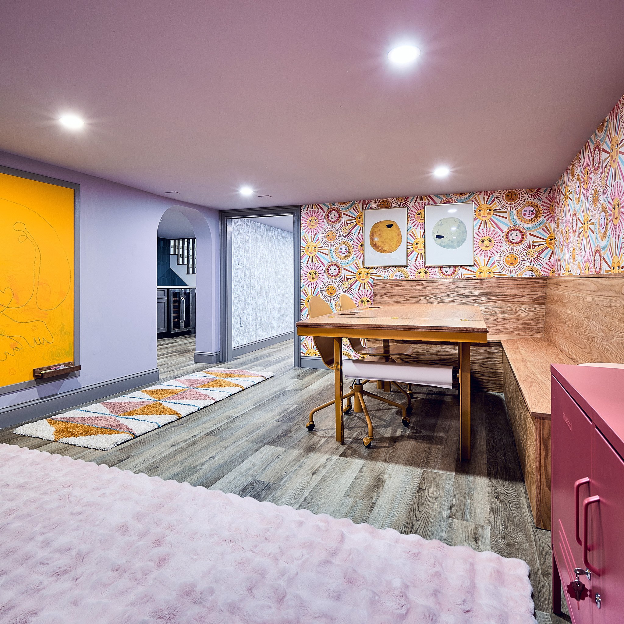 Creative home basement redesign by Benita Cooper Design, architect and interior designer based in Haddonfield, New Jersey, serving all of Greater Philadelphia