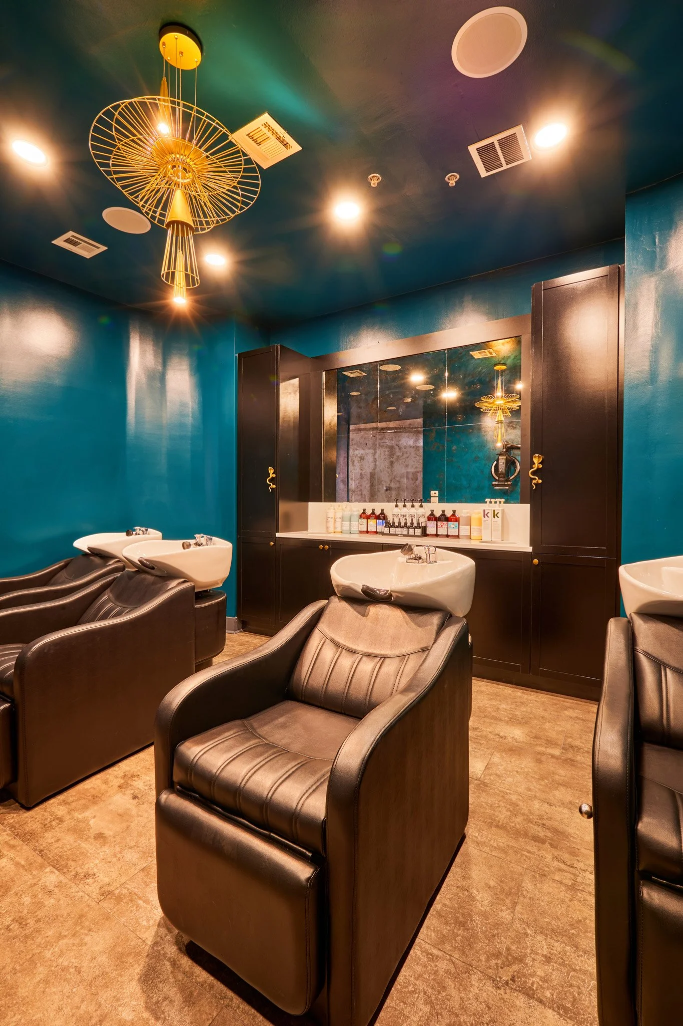 Opal & Boa hair salon in Philadelphia, designed by Benita Cooper Design