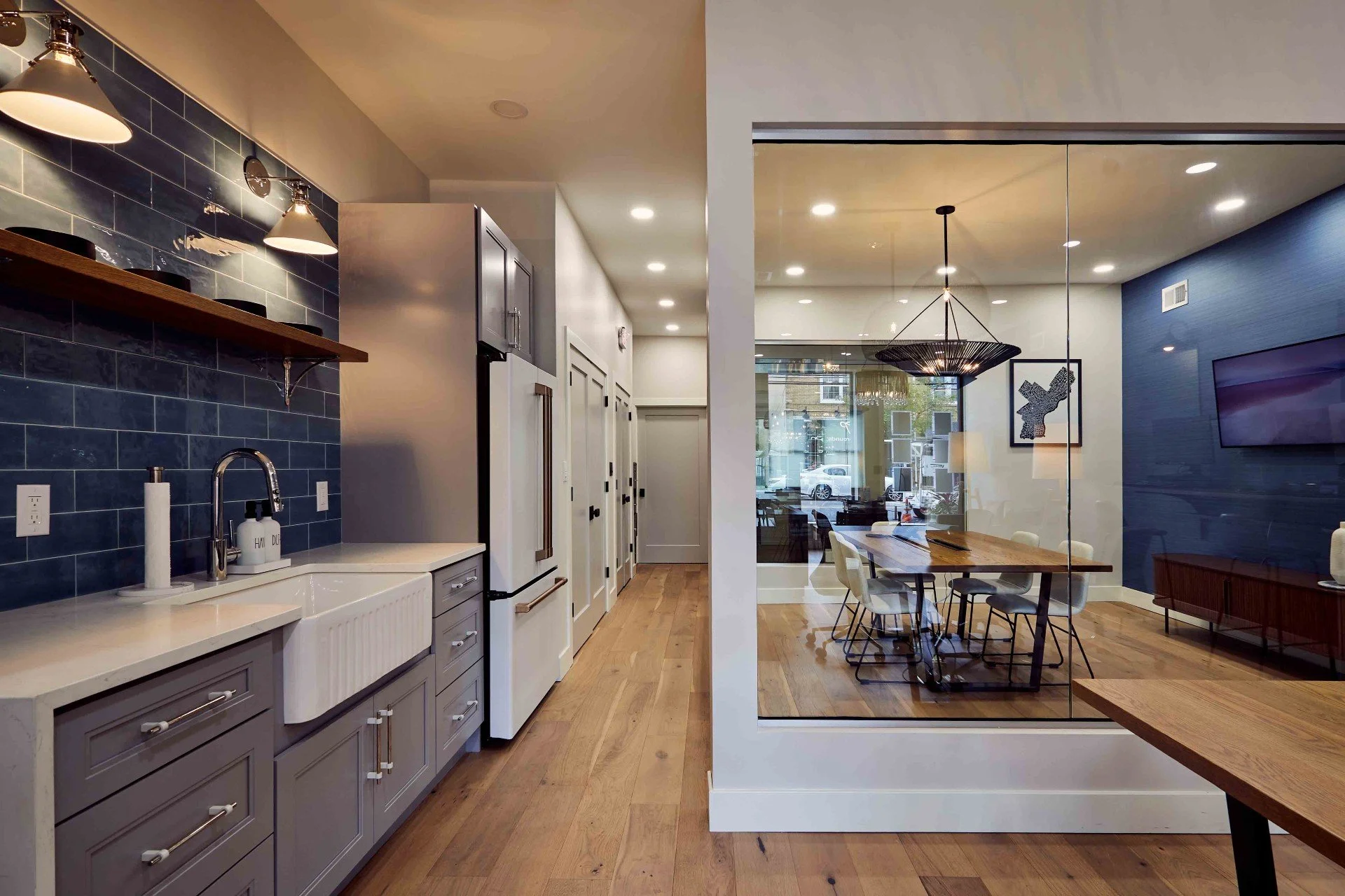 Photos of The Property Alliance, with interior and exterior design by Benita Cooper Design in Haddonfield, NJ.