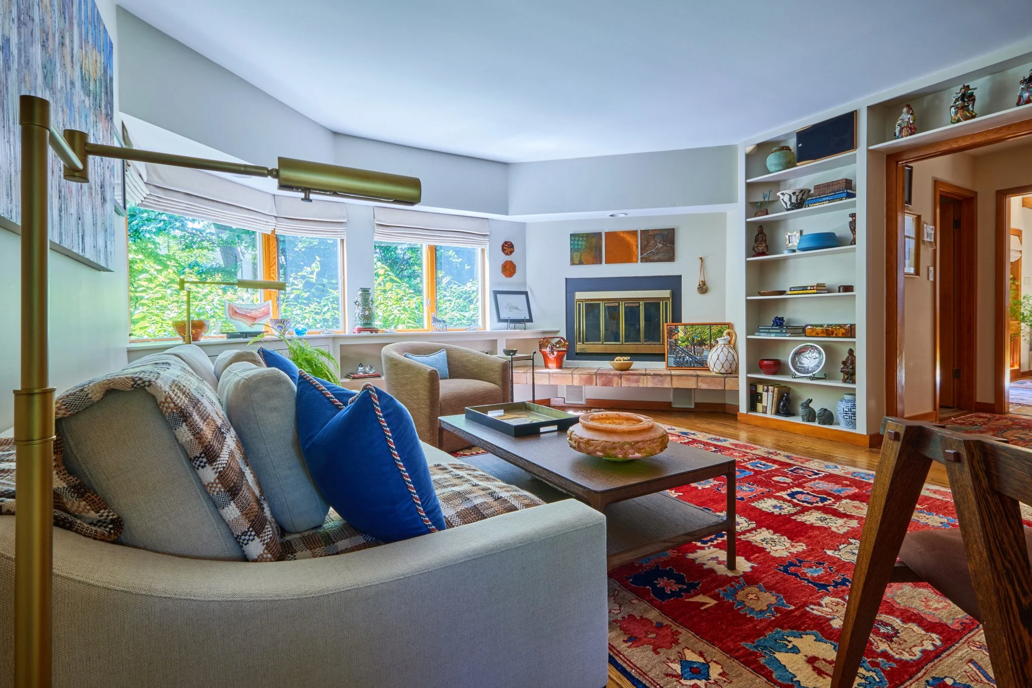 Home lounge designed by Benita Cooper Design, creative architect in New Jersey and Philadelphia.