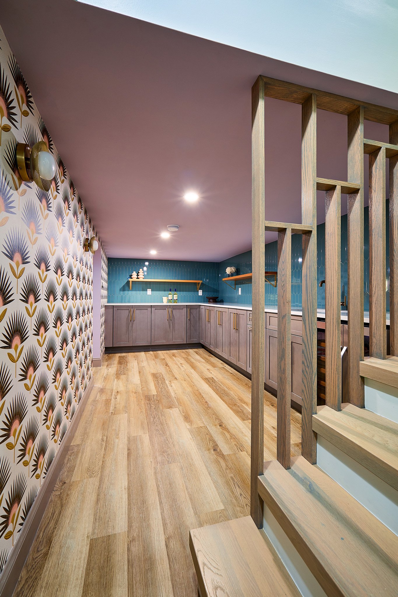 Creative home basement redesign by Benita Cooper Design, architect and interior designer based in Haddonfield, New Jersey, serving all of Greater Philadelphia
