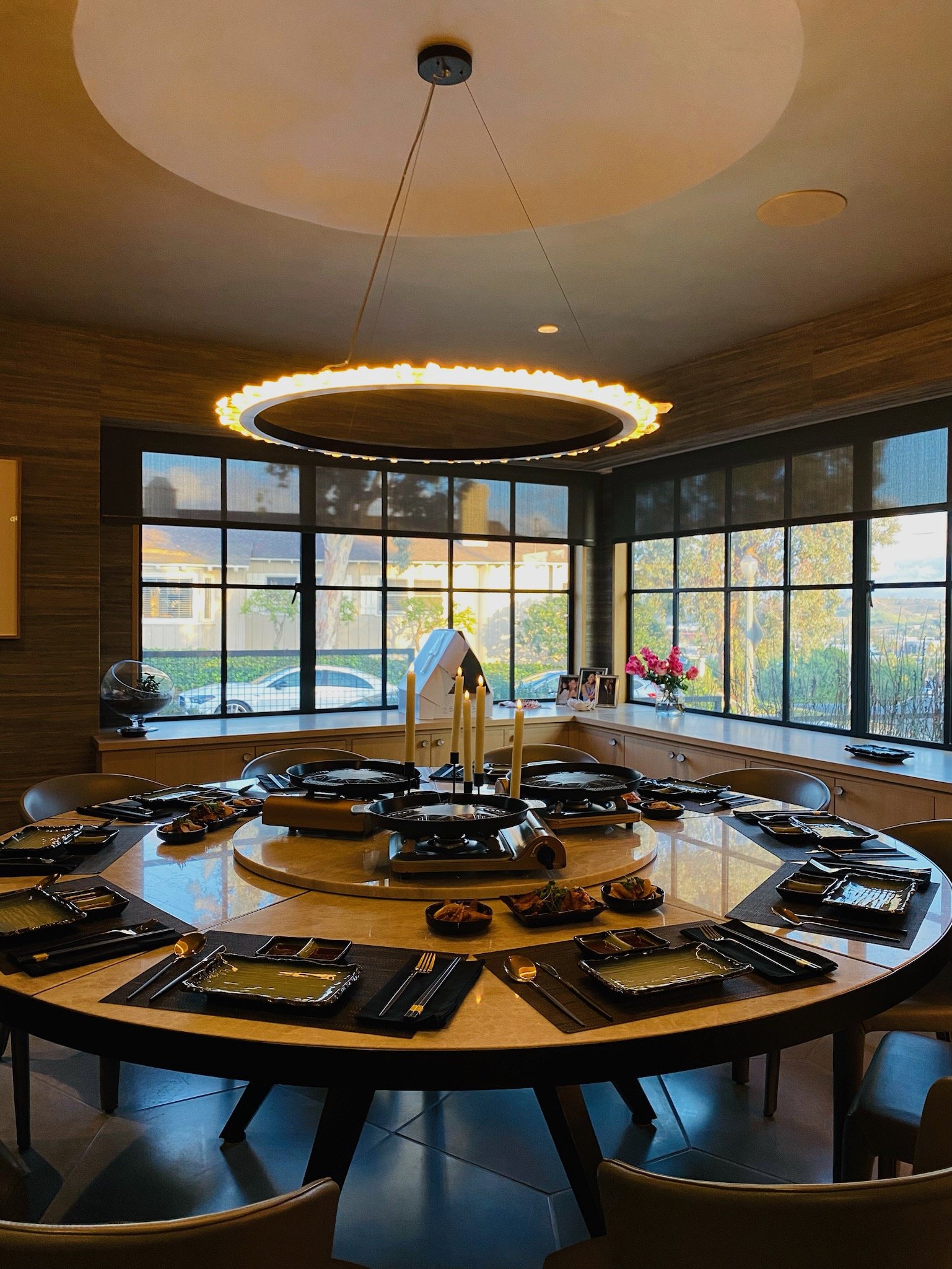 Full-service Korean BBQ catering for a birthday party in Santa Monica with chef-led grilling and buffet setup