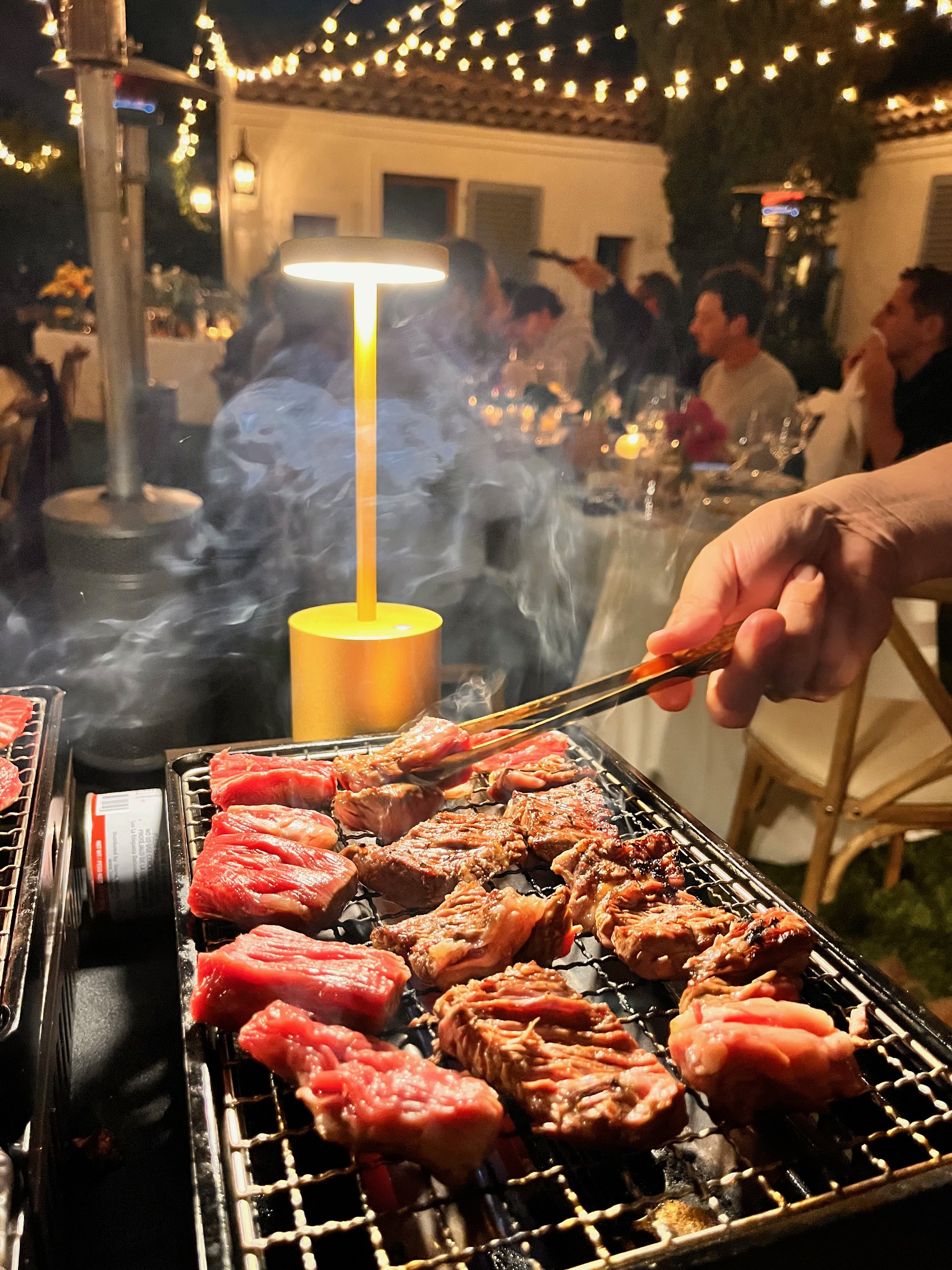 Omakase tasting experience featuring Korean BBQ at a wedding catered by Seoul Food in Southern California