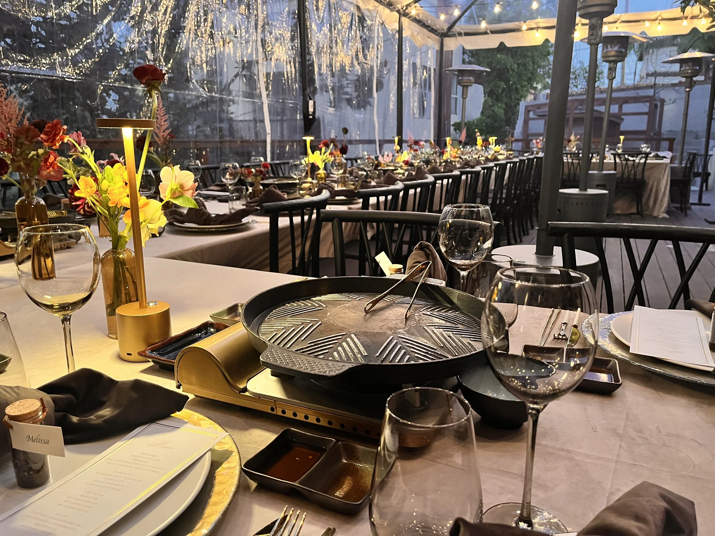 Mobile Korean Barbecue service with table-top grills for your special event