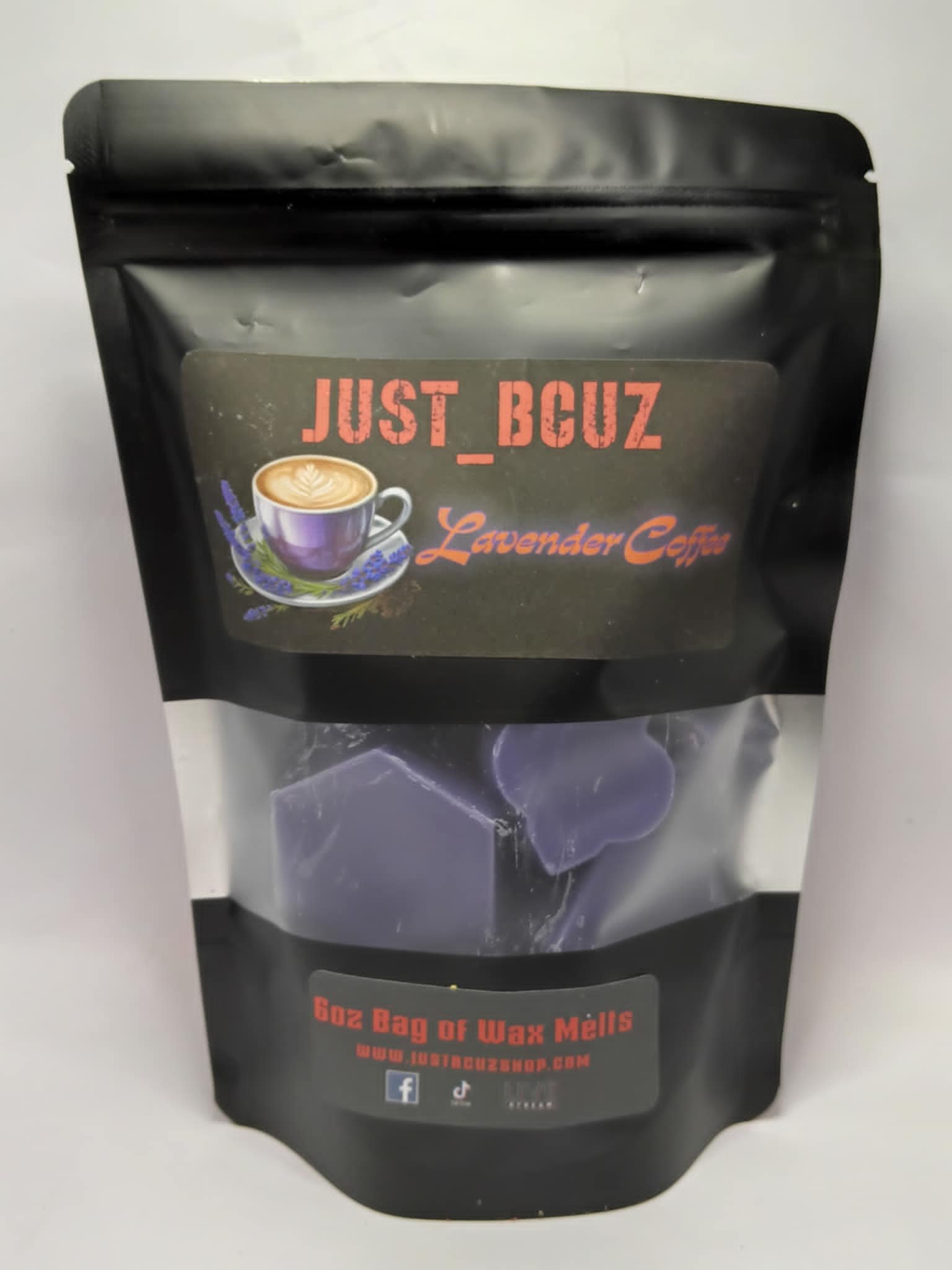 6oz Bag of Lavender Coffee Wax Melt Shapes