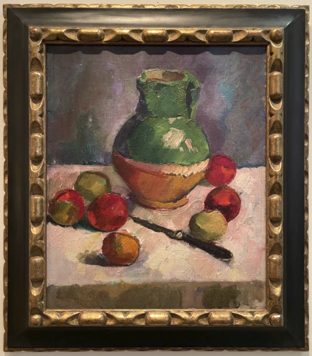  Max Weber  
 Still Life  
Oil on canvas, 1908-1909 18 x 15 inches (framed dimensions: 24 x 21.5" x 2 inches)