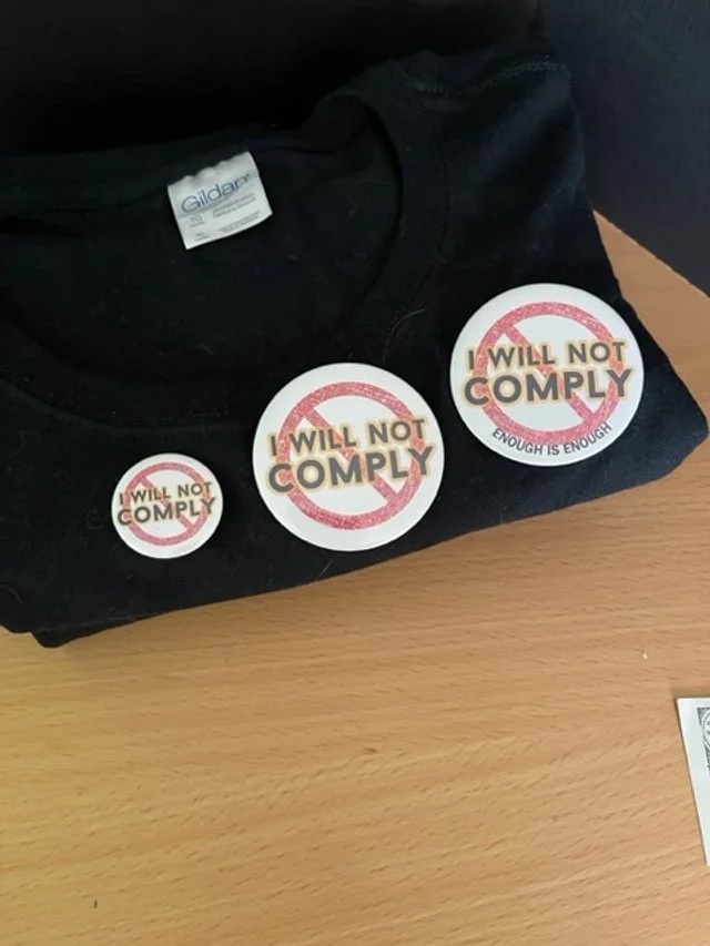 I Will Not Comply Button