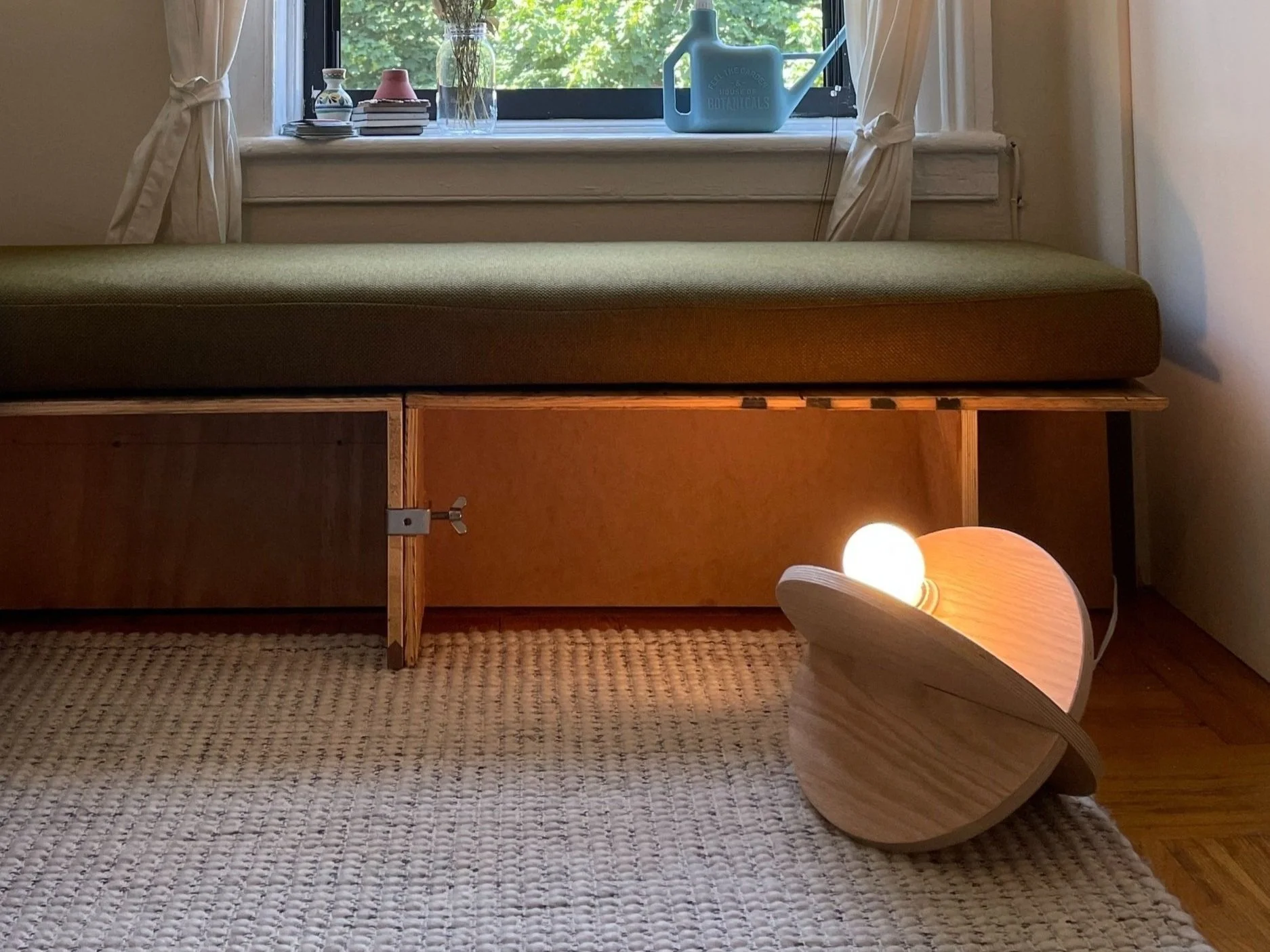 Circle Light - upycled oak plywood