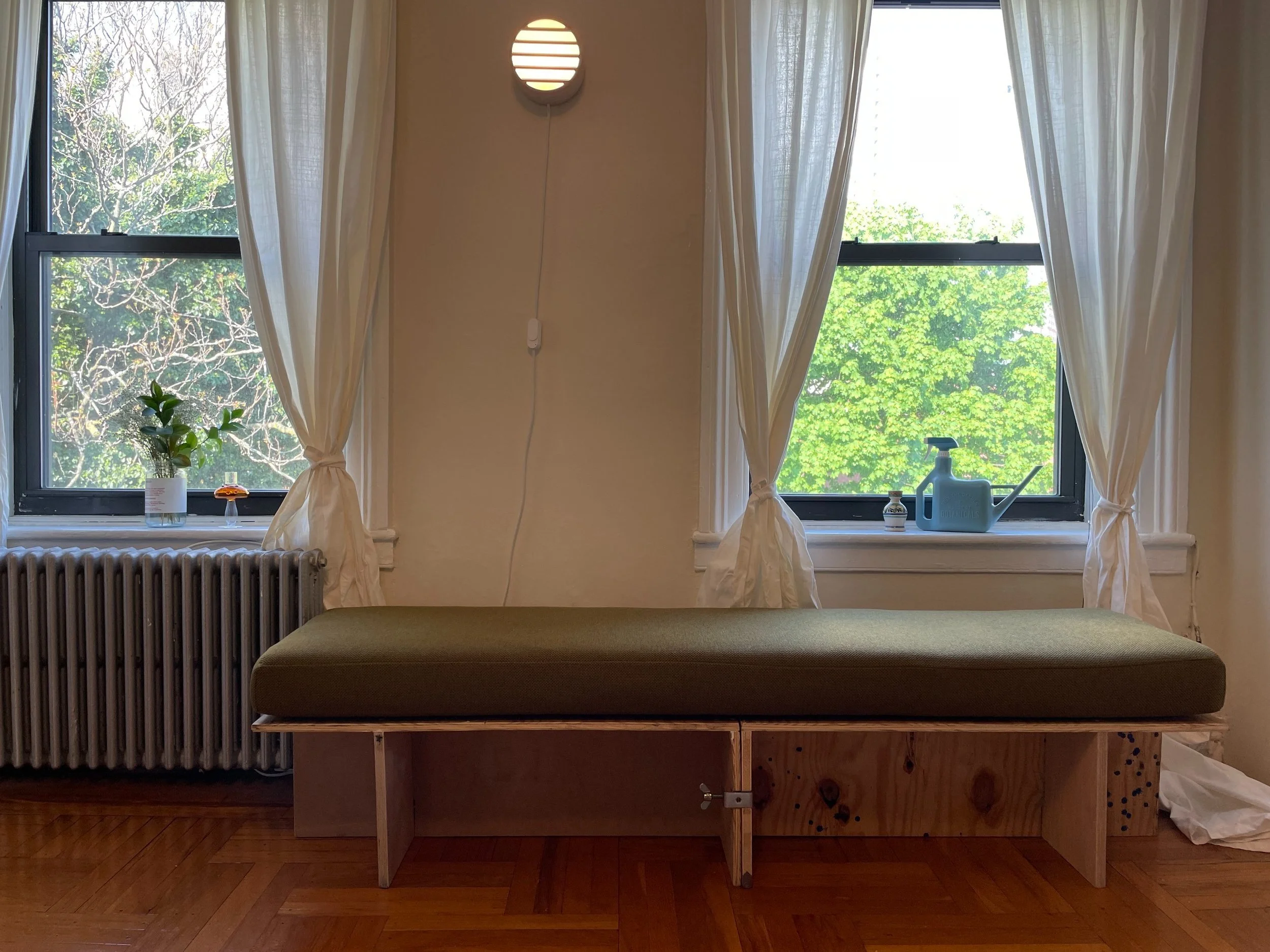 Modular Daybed No. 1 - recycled plywood, recycled polyester fabric 