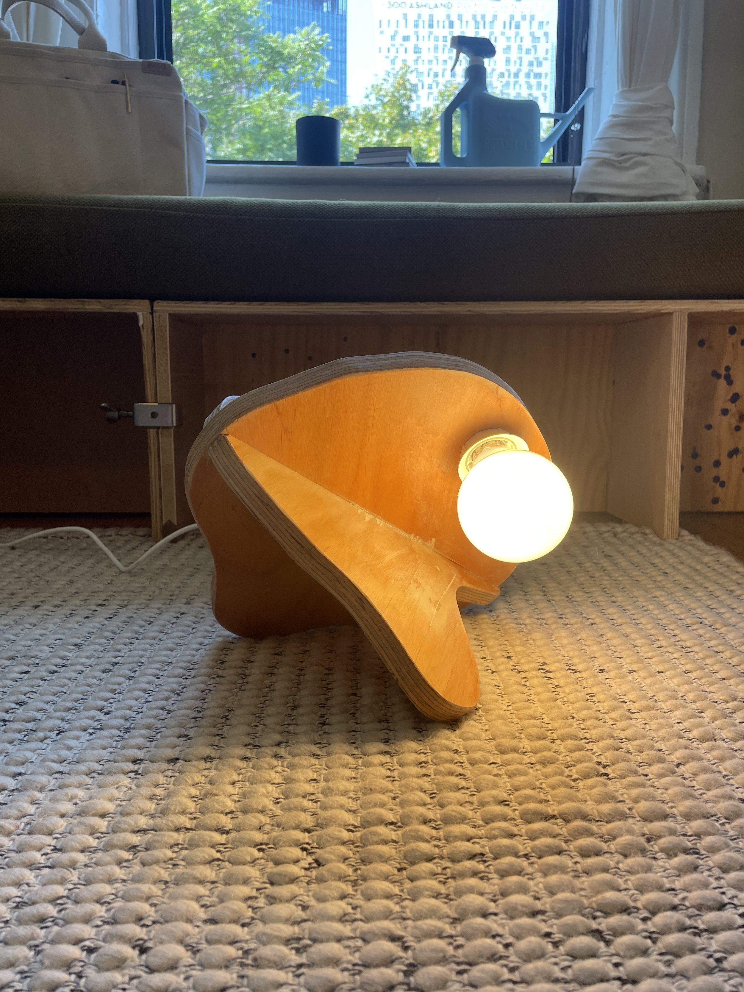 Wiggle Light - recycled plywood