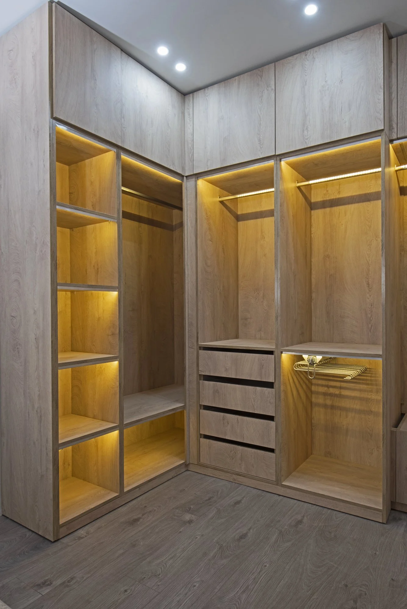 Closet lighting installation in Greenville