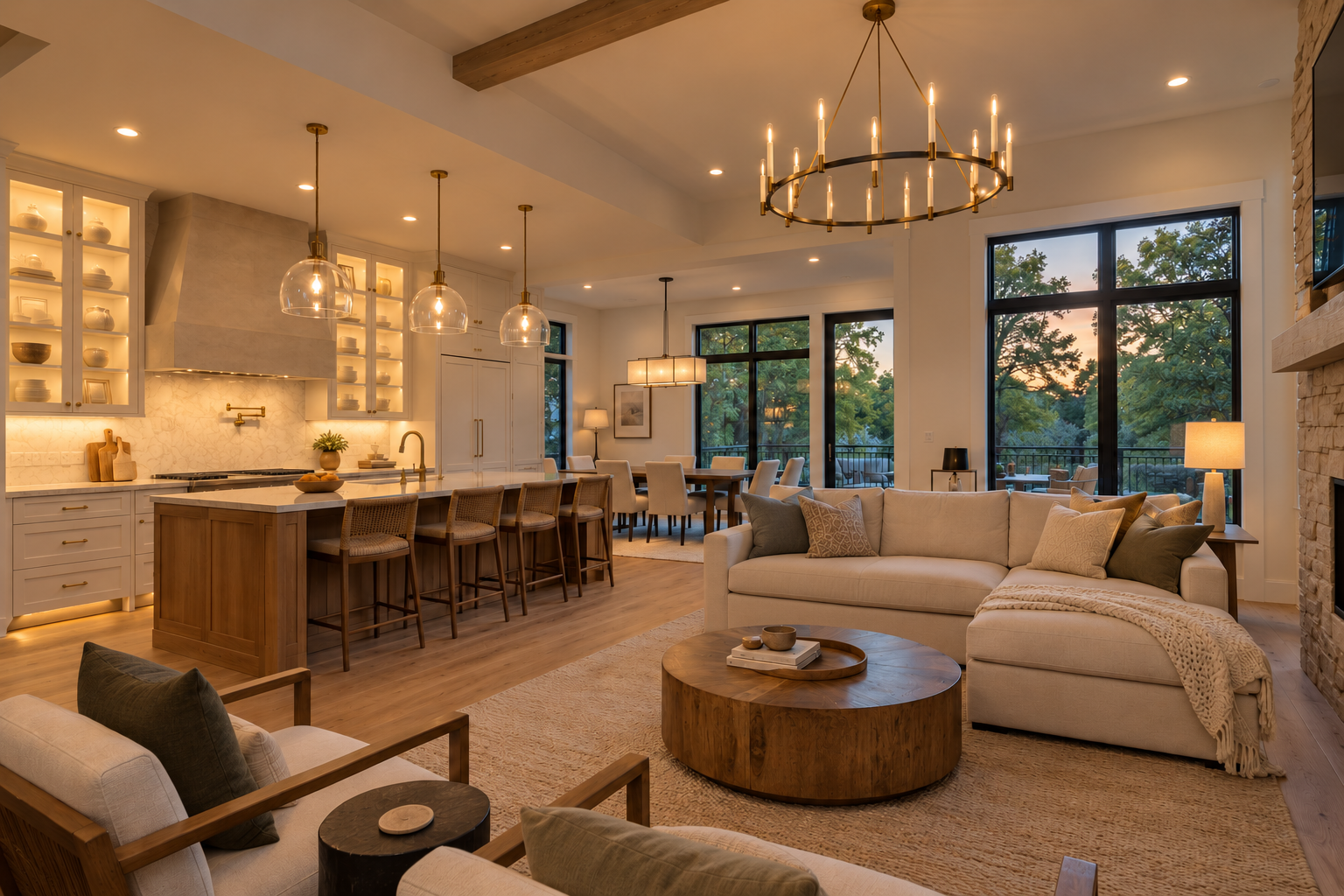 Lighting inside a Greenville home
