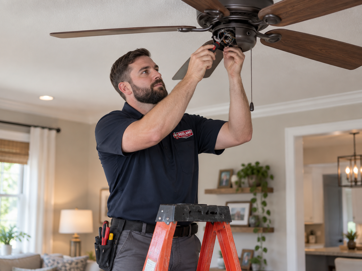 Electrician ceiling fan repair in Greenville