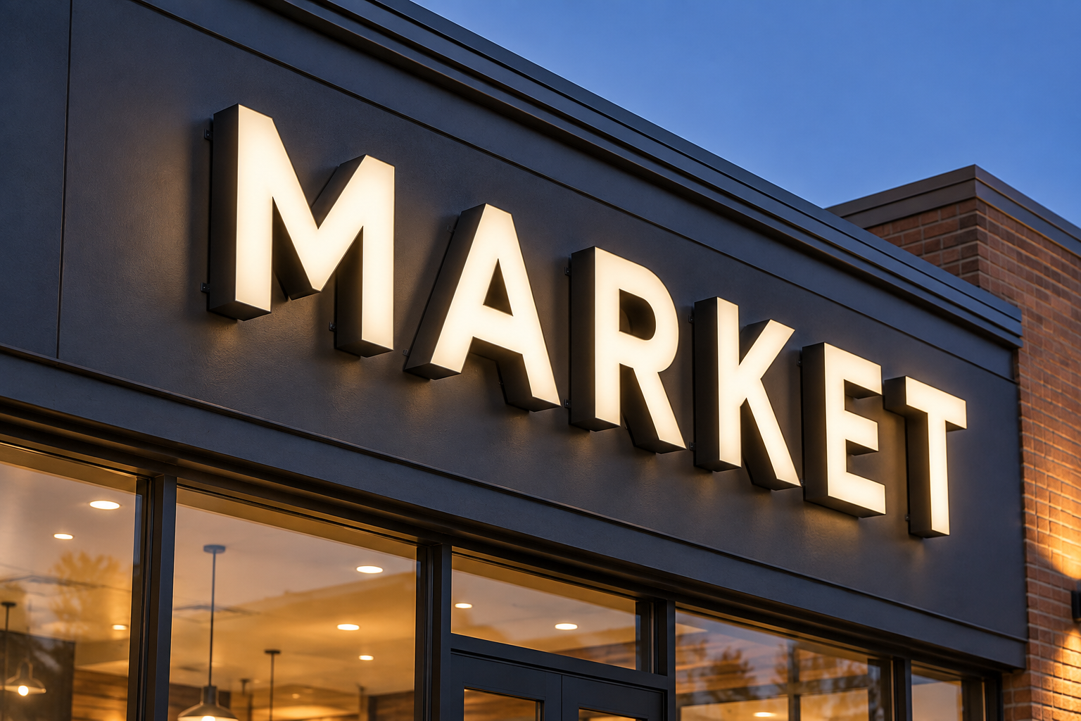 Letter lighting installation for Greenville retail