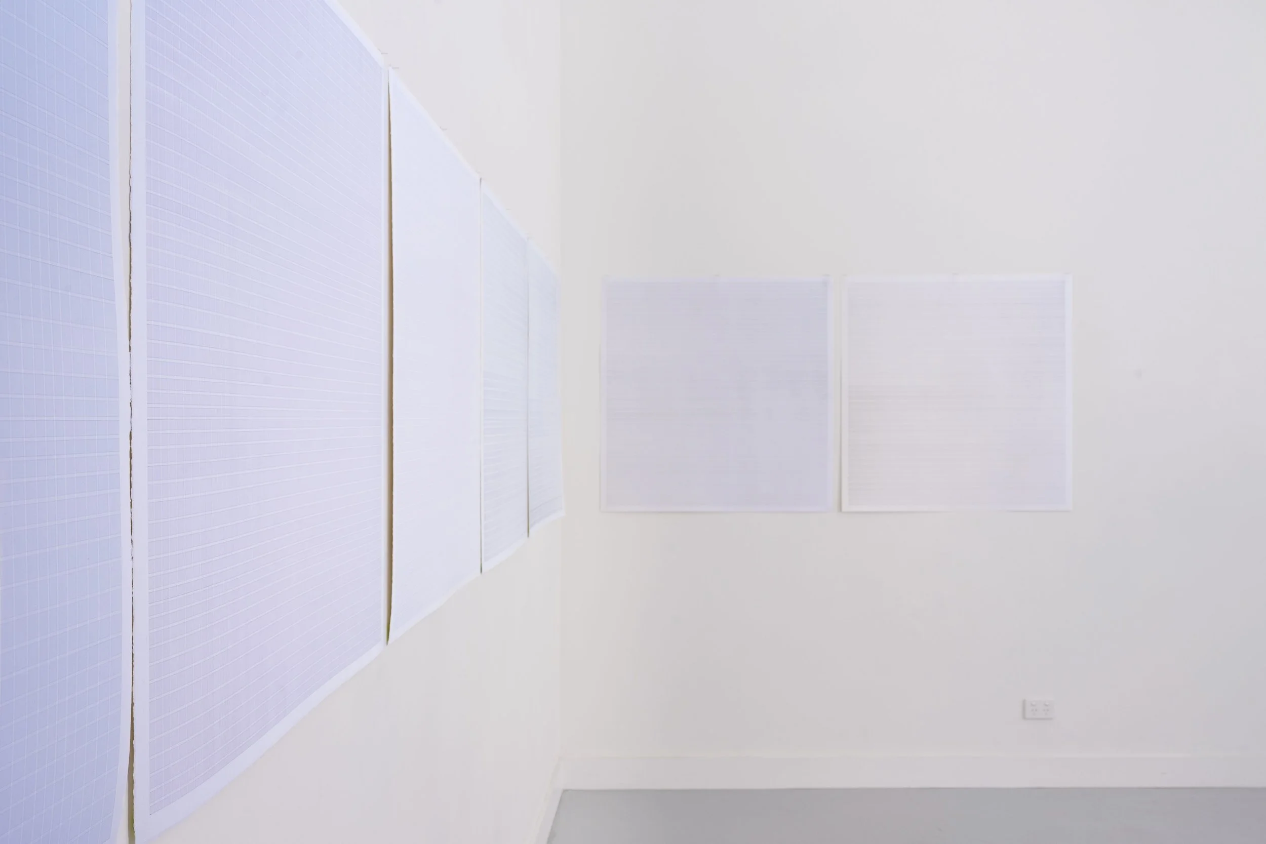 Rhythm, Tempo, 2024 (last two works on the right)