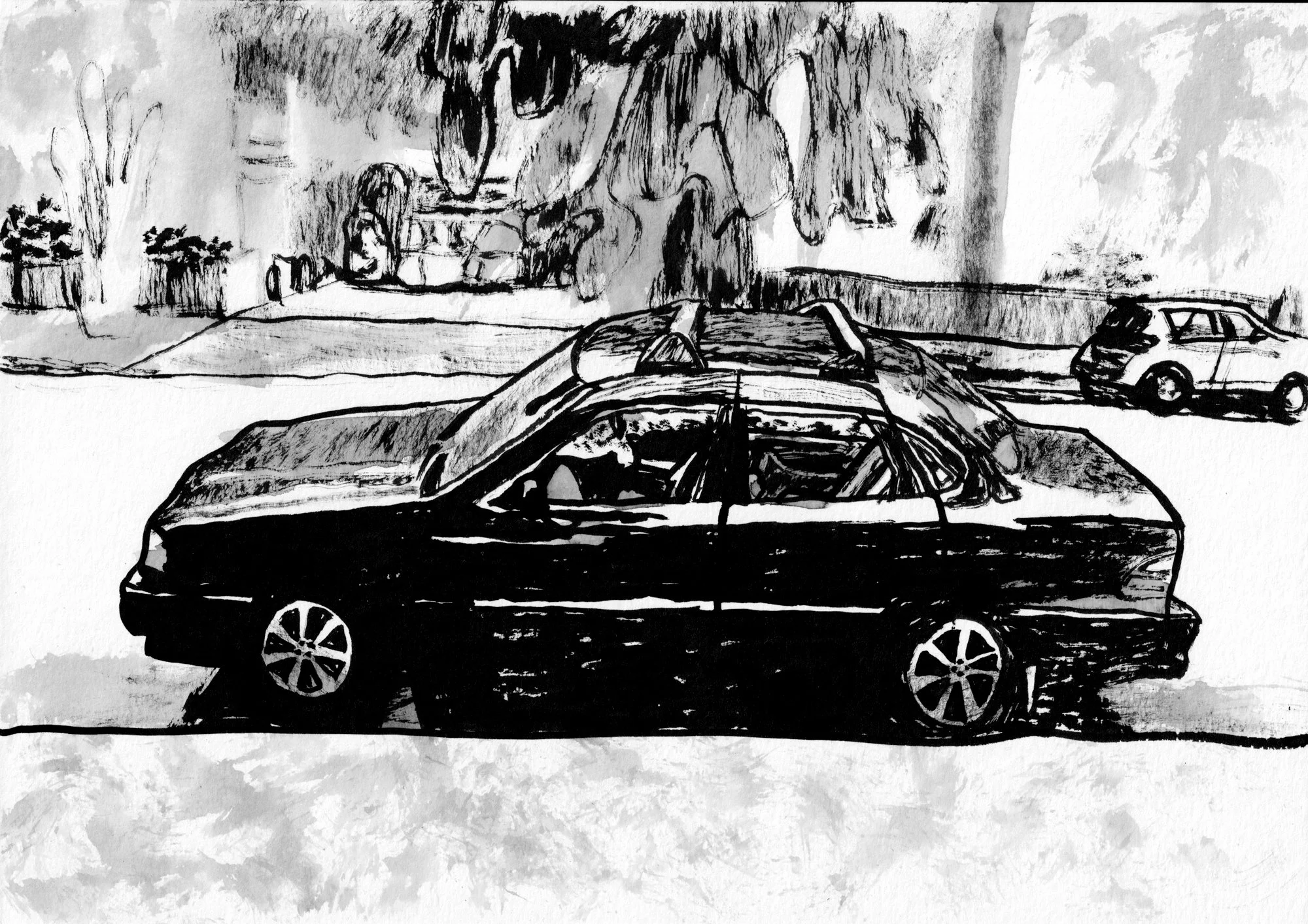 Alex Karaconji – Black Car, 2025. Still from Letter #1, 2025. Stop-motion animation. Image courtesy of the artist.