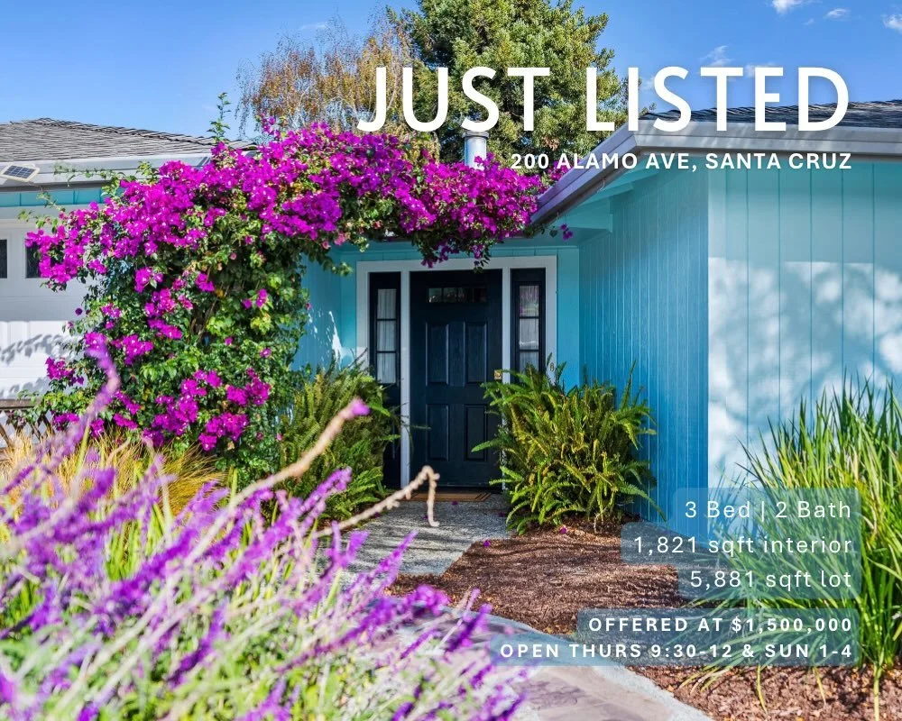 Welcome to 200 Alamo, a turnkey rancher on the canyon side of the street with views across the bay to Moss Landing. With an iconic mature redwood gently shading a spacious entertaining deck, you might just spend more time outside than you do inside w