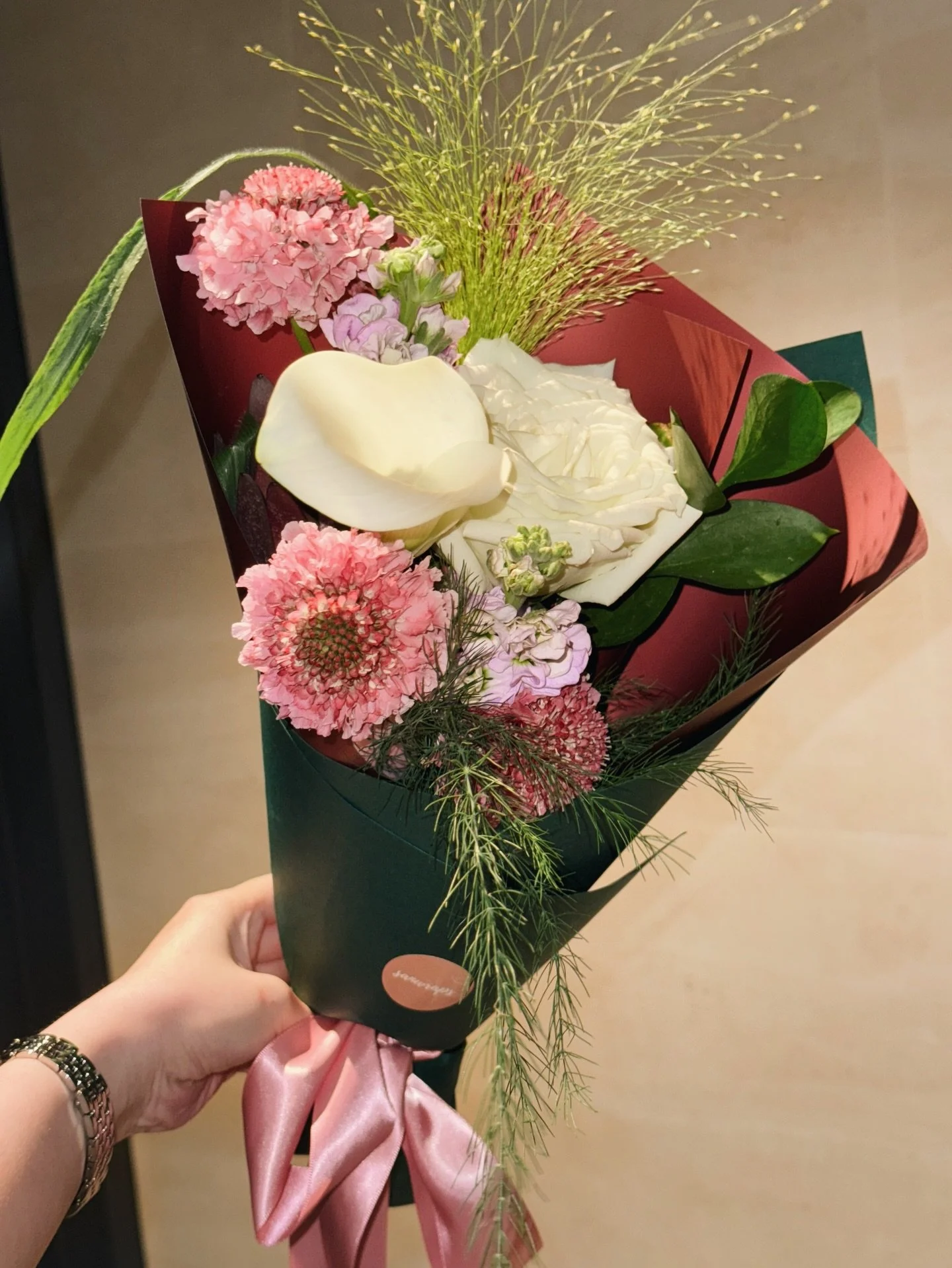 Daily designs crafted using the freshest flowers available that week.
Inspired by the Japanese concept of omakase &mdash; meaning &ldquo;I&rsquo;ll leave it up to you&rdquo; &mdash; this bouquet allows our florists the creative freedom to craft somet