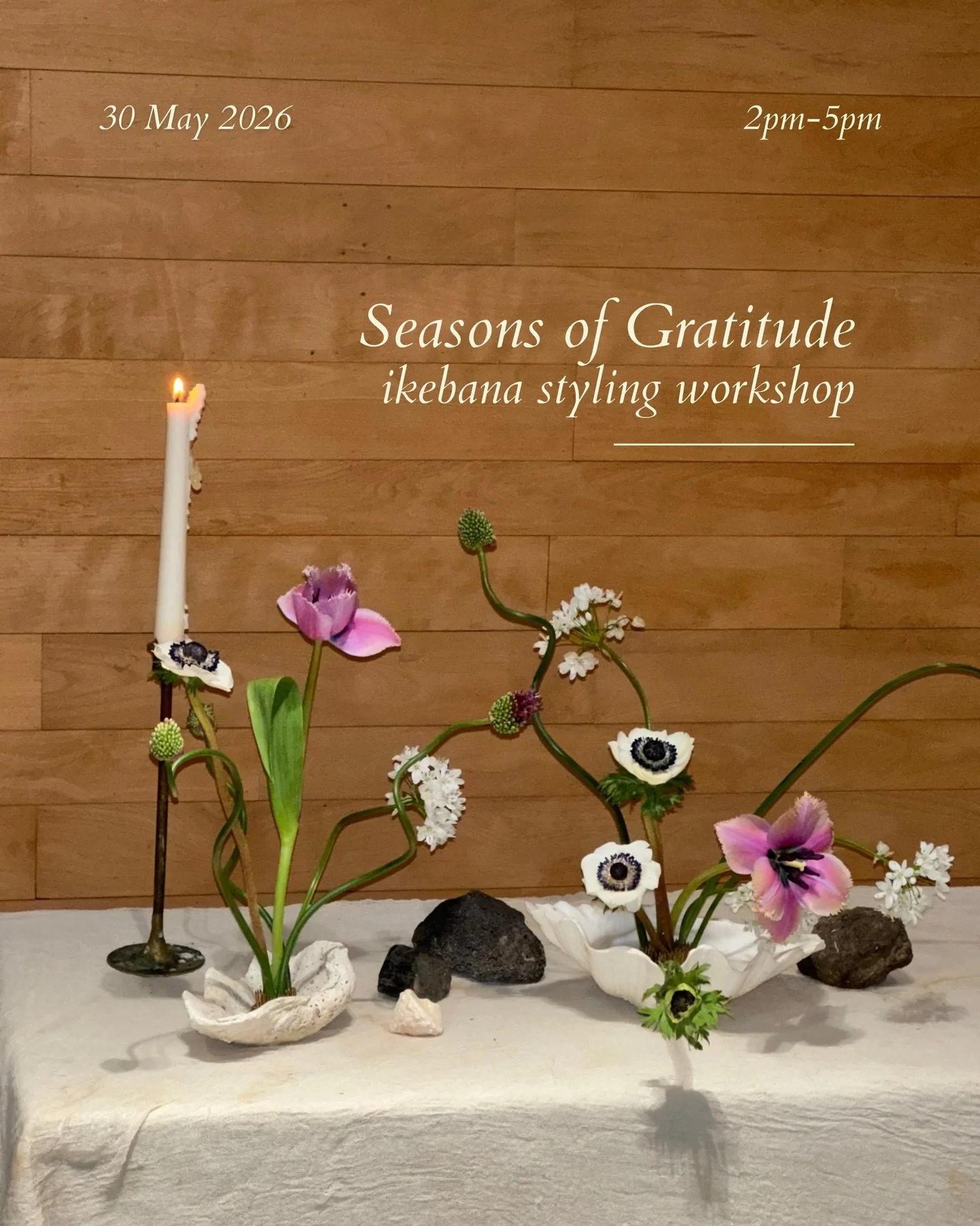 In every season, there is something to hold with gratitude 🌿
A gentle introduction to Japanese floral art, where balance, space, and intention come together in quiet harmony. Create a piece that reflects appreciation in its most understated form, sh