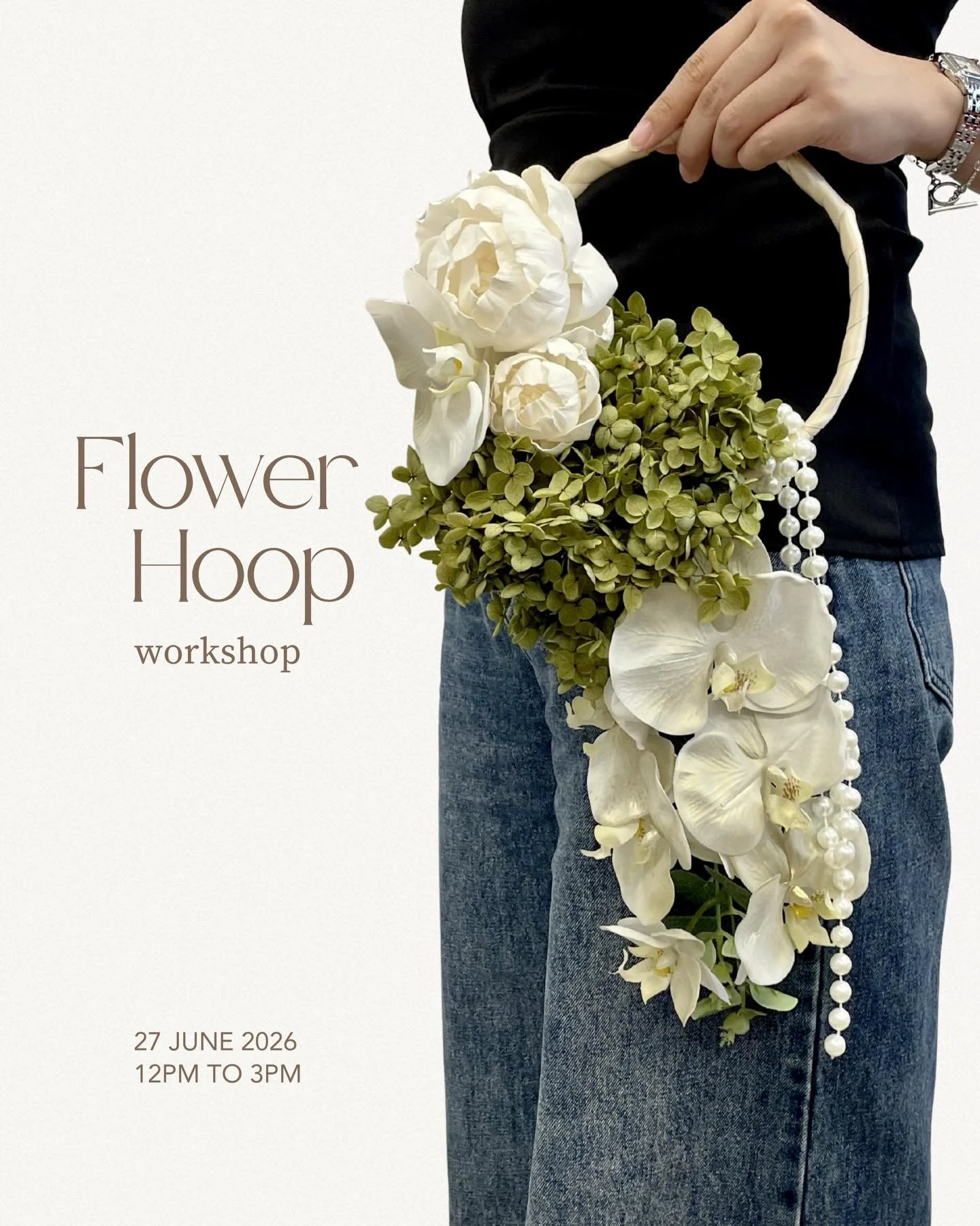Back by popular demand, our Flower Hoop Workshop returns for another afternoon of florals, creativity, and timeless beauty. 🤍

Join us to create your own floral hoop and take home a piece that&rsquo;s uniquely yours. Whether you&rsquo;re coming solo