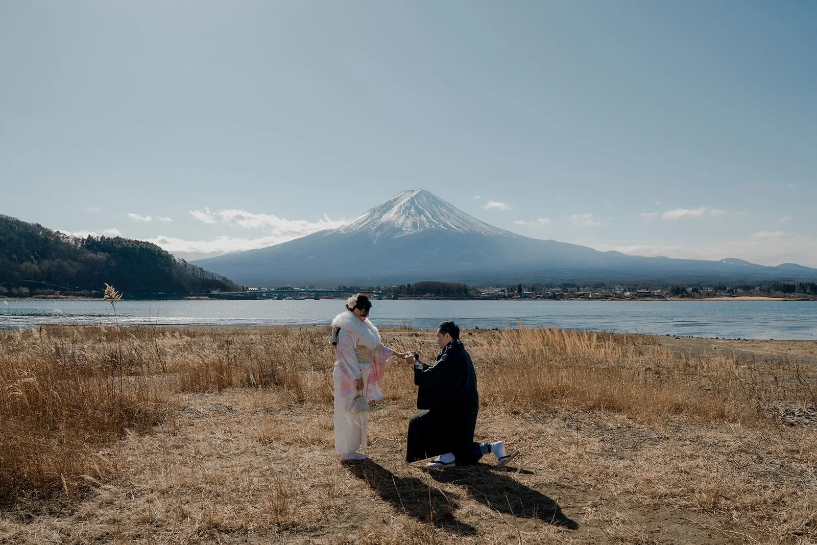Proposal photoshoot Kawaguchiko winter