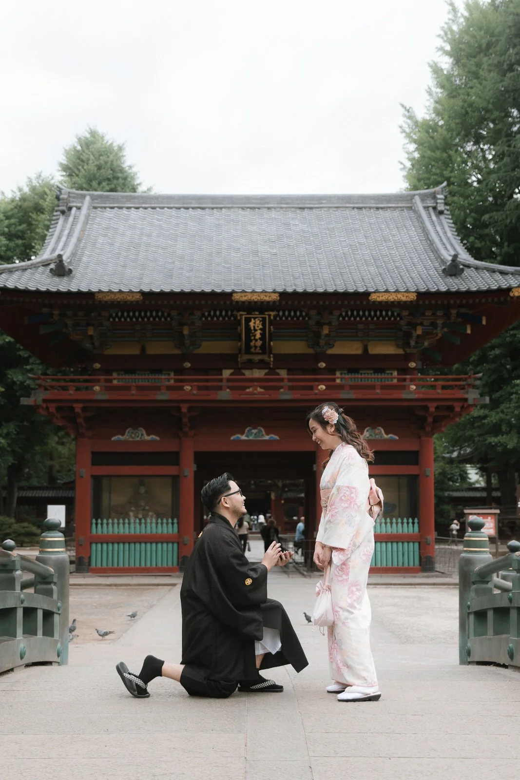 Tokyo shrine proposal photoshoot