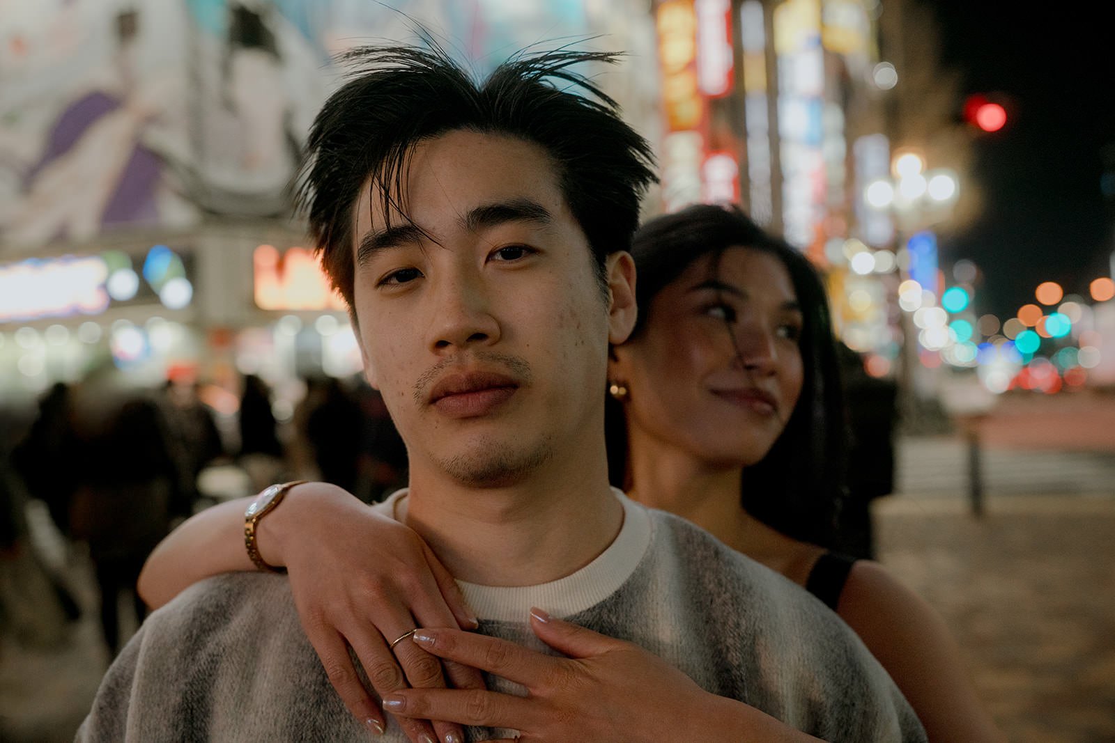 Couple nighttime photoshoot with Photo My Tokyo