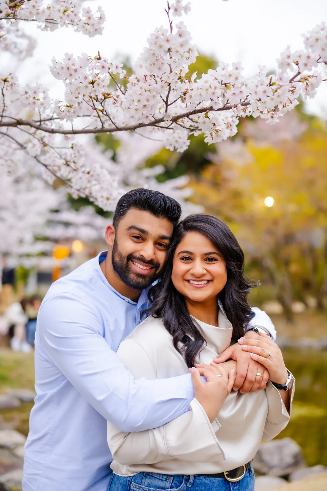 Couple photoshoot cherry blossom Kyoto