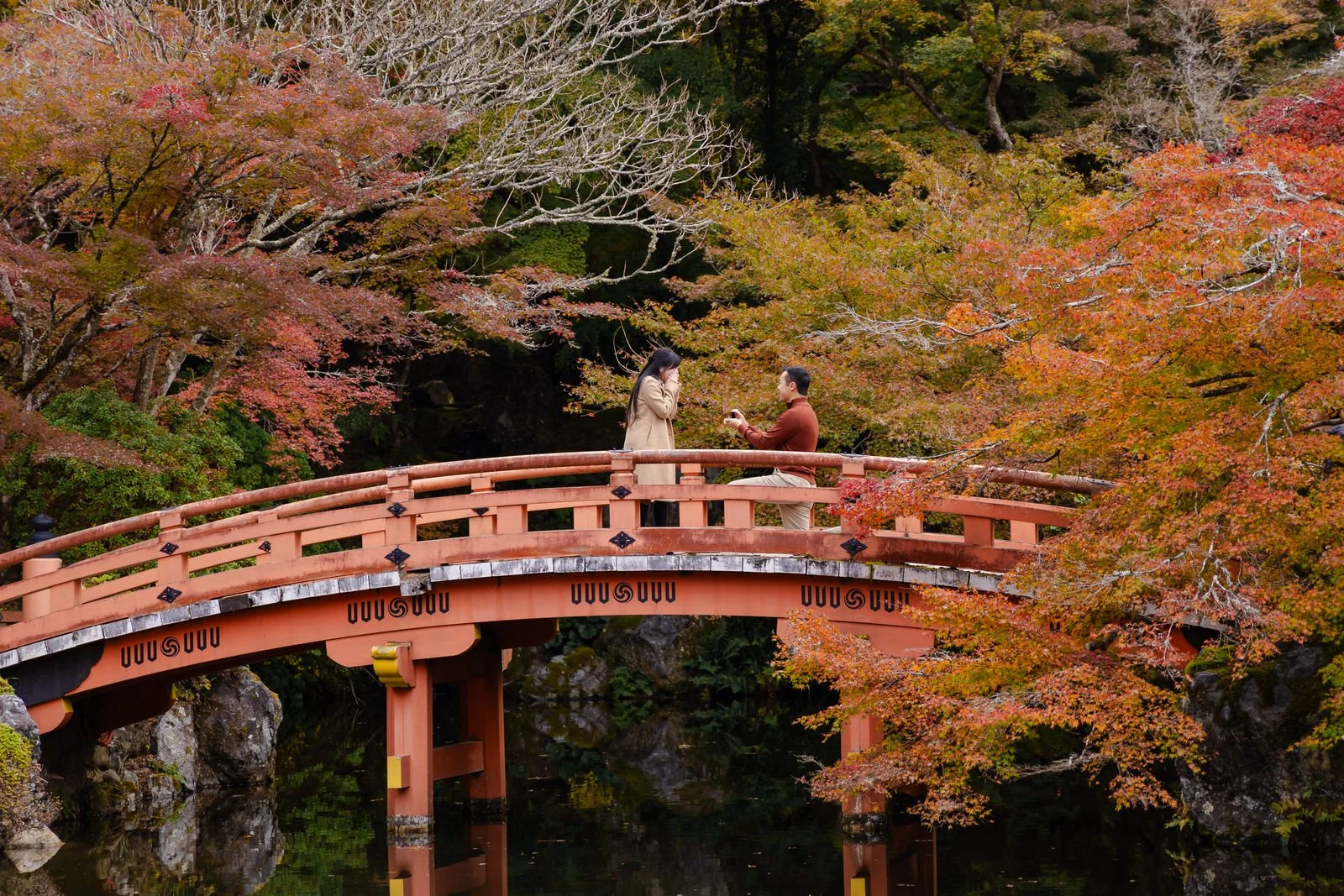 Surprise proposal autumn Kyoto