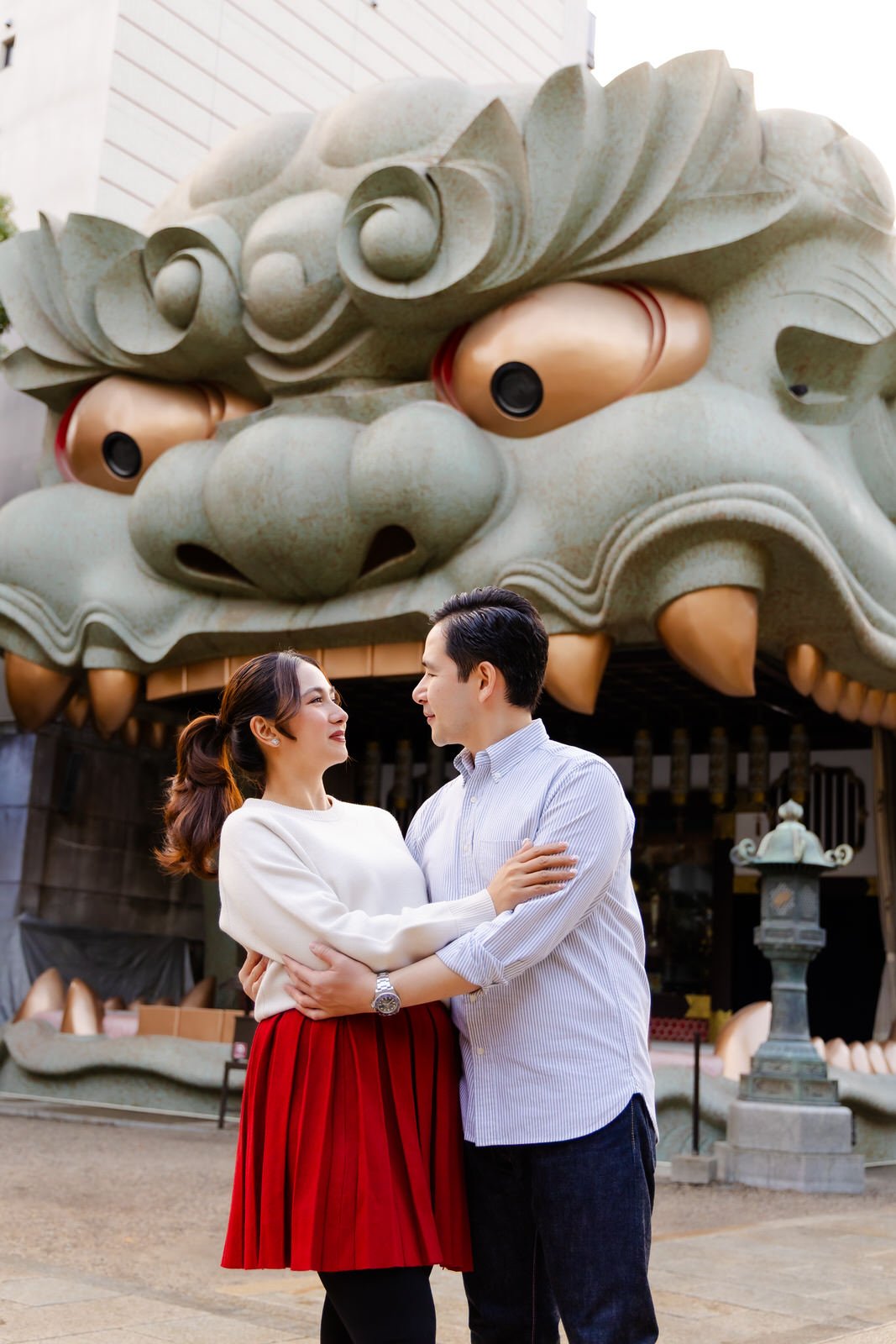 Namba Yasaka Shrine lion-head stage photoshoot in Osaka by Photo My Tokyo