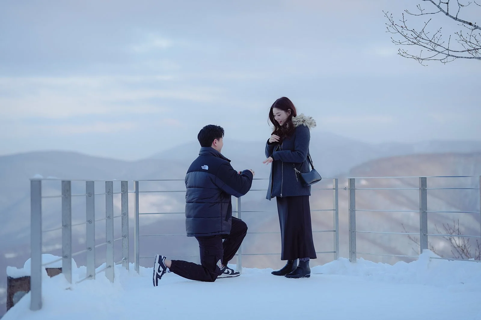 Proposal photoshoot in Sapporo Hokkaido snow