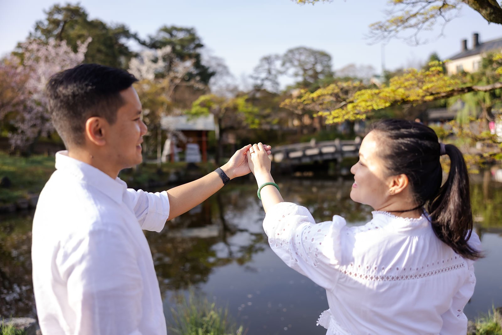 Proposal photoshoot at Maruyama Koen — cherry blossom