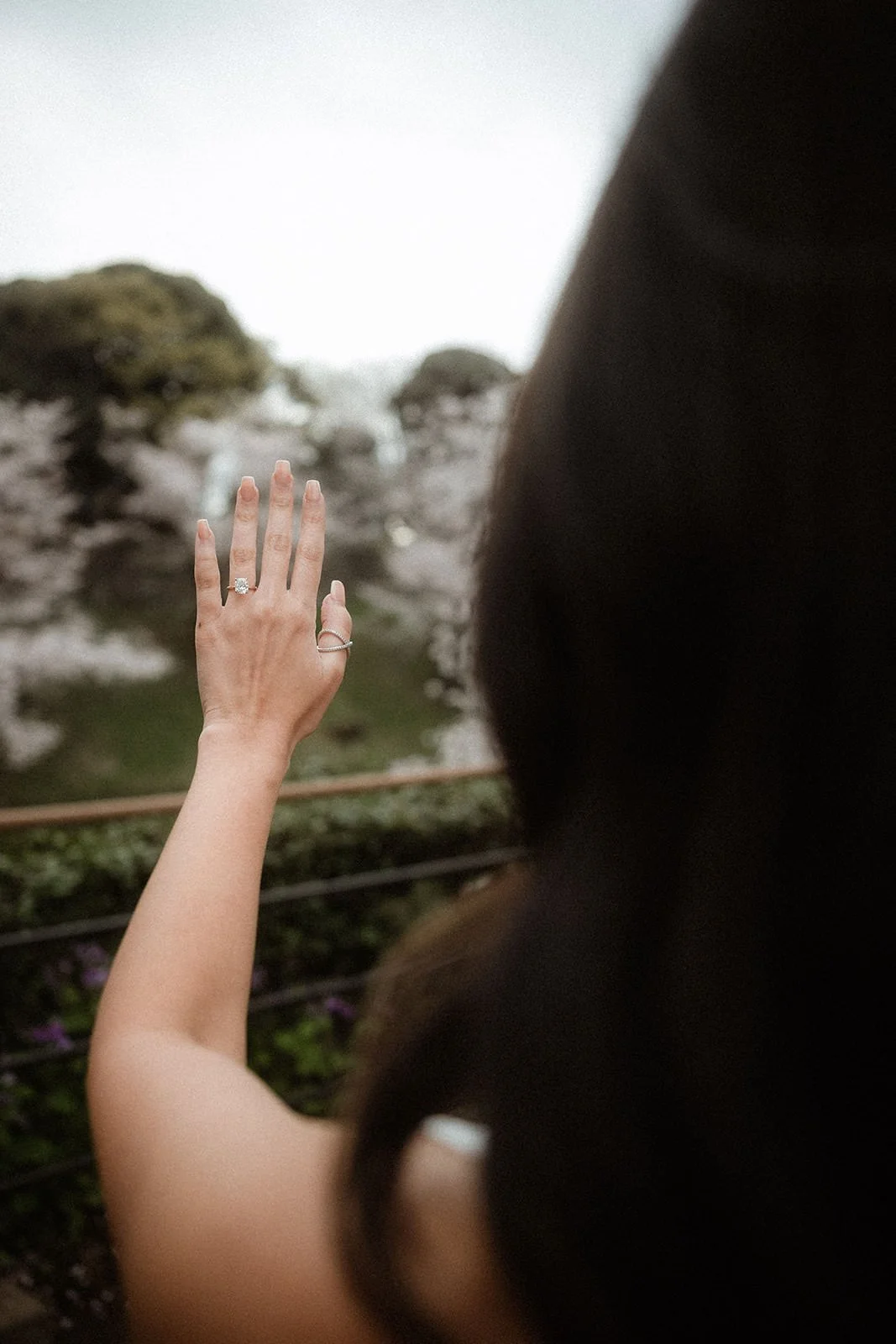 Proposal photoshoot at Chidorigafuchi — cherry blossom