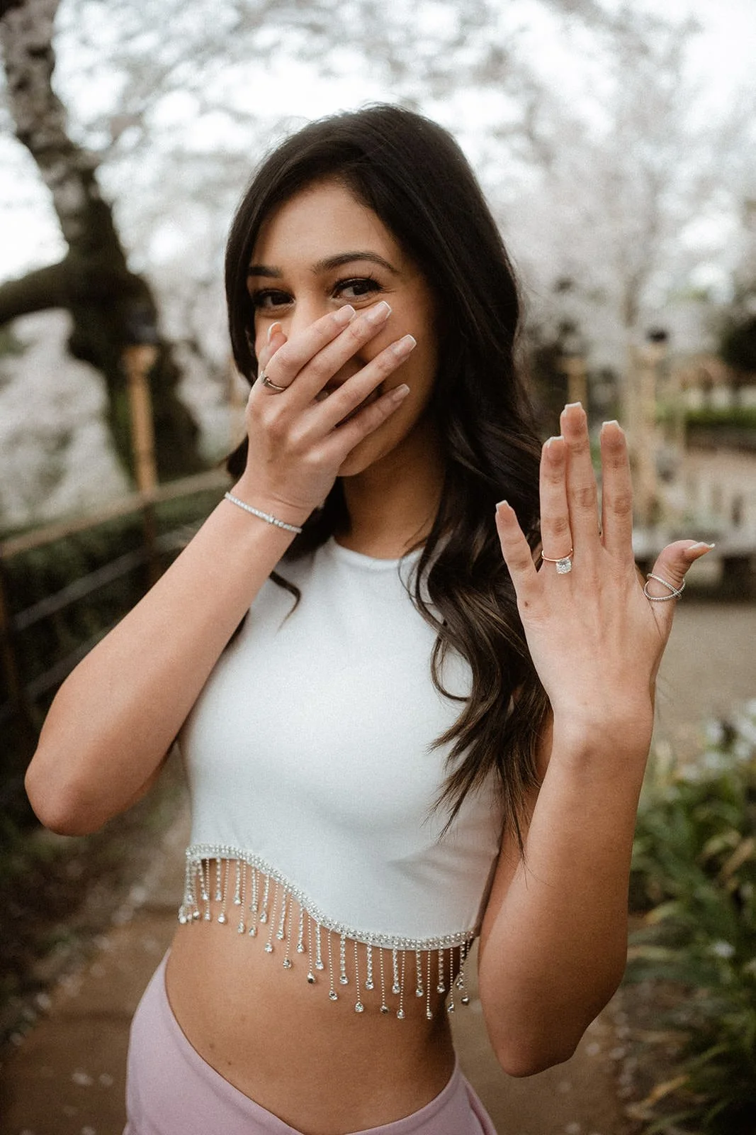 Proposal photoshoot at Chidorigafuchi — cherry blossom