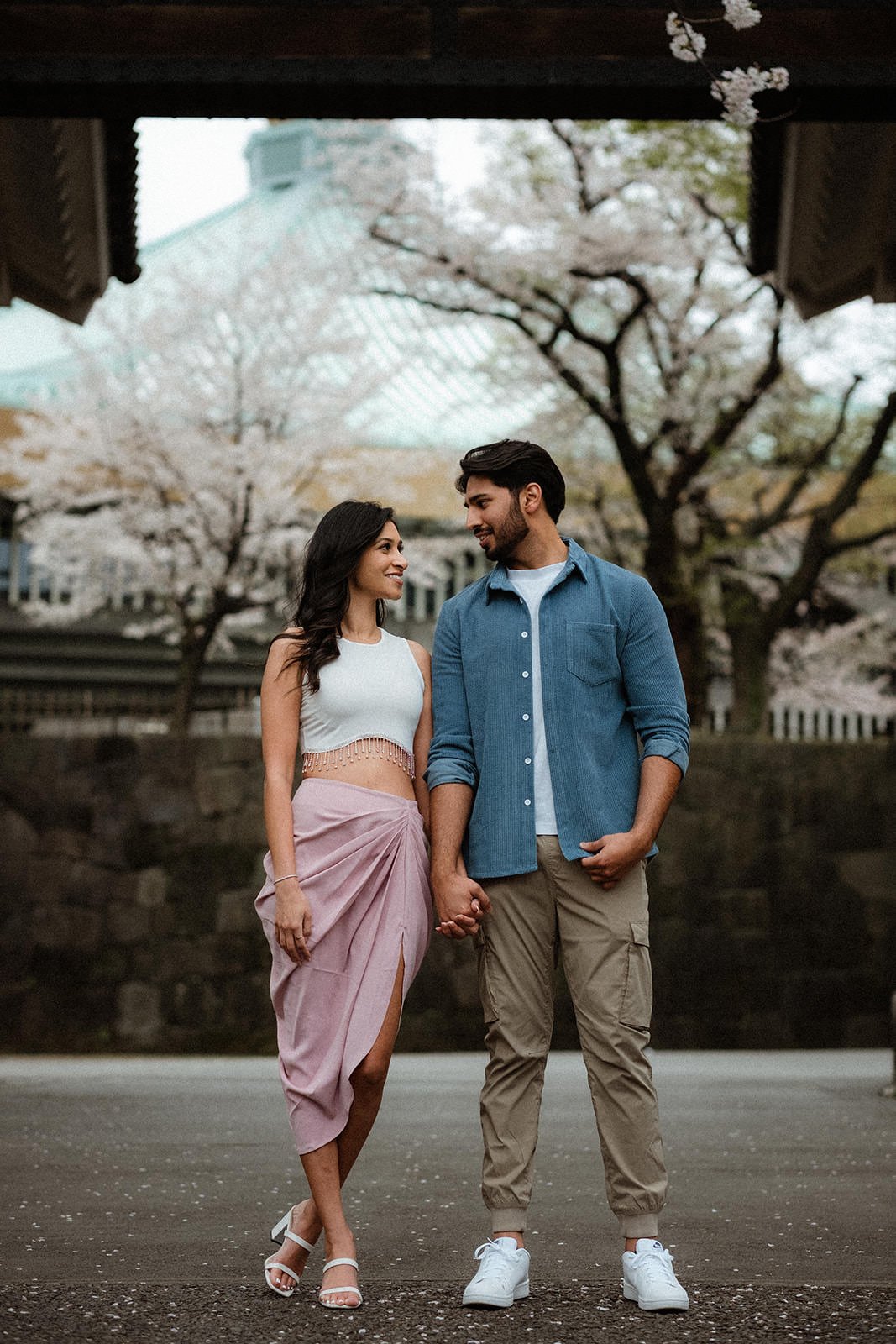 Proposal photoshoot at Chidorigafuchi — cherry blossom
