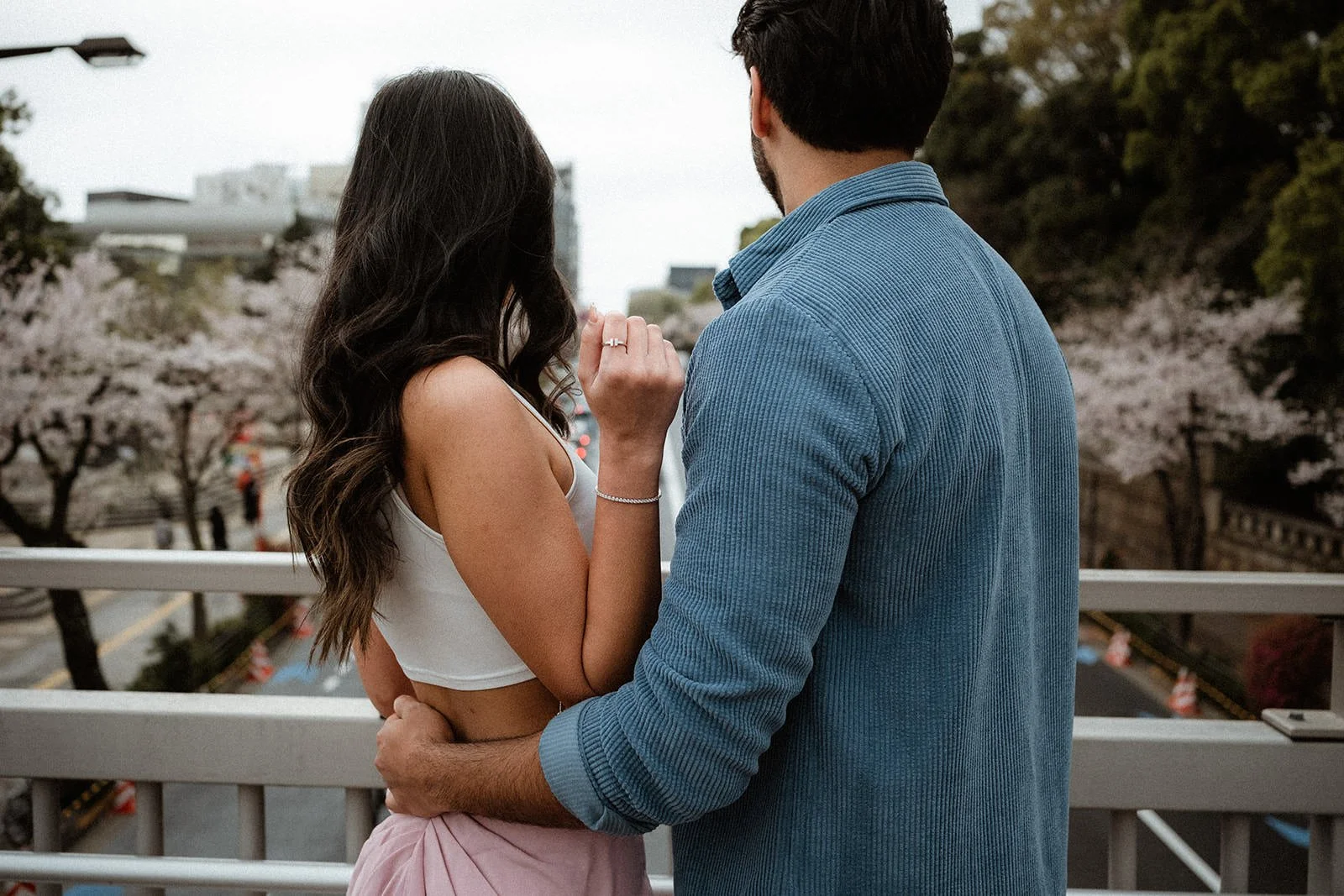 Proposal photoshoot at Chidorigafuchi — cherry blossom