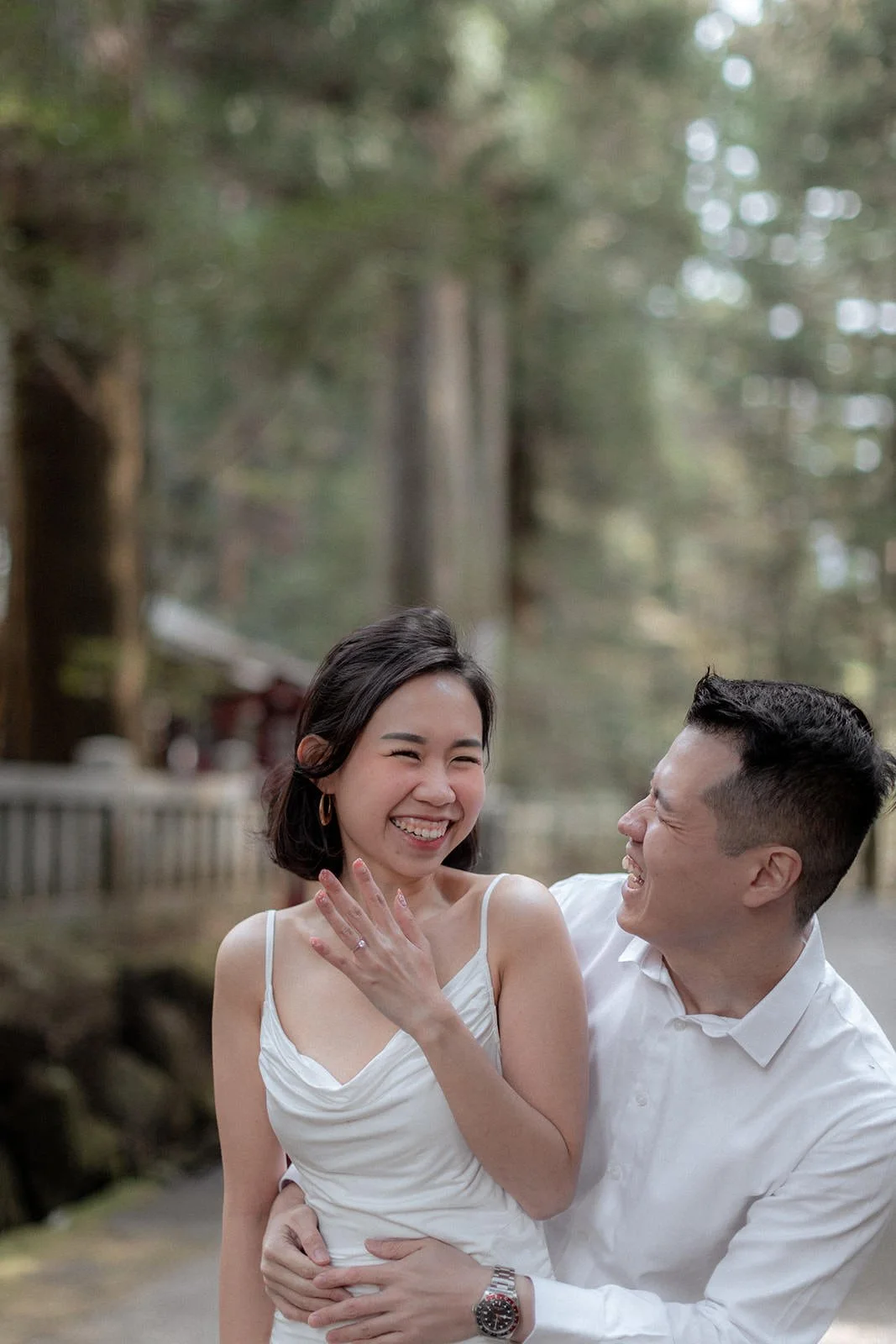 Proposal photoshoot at Hakone Shrine