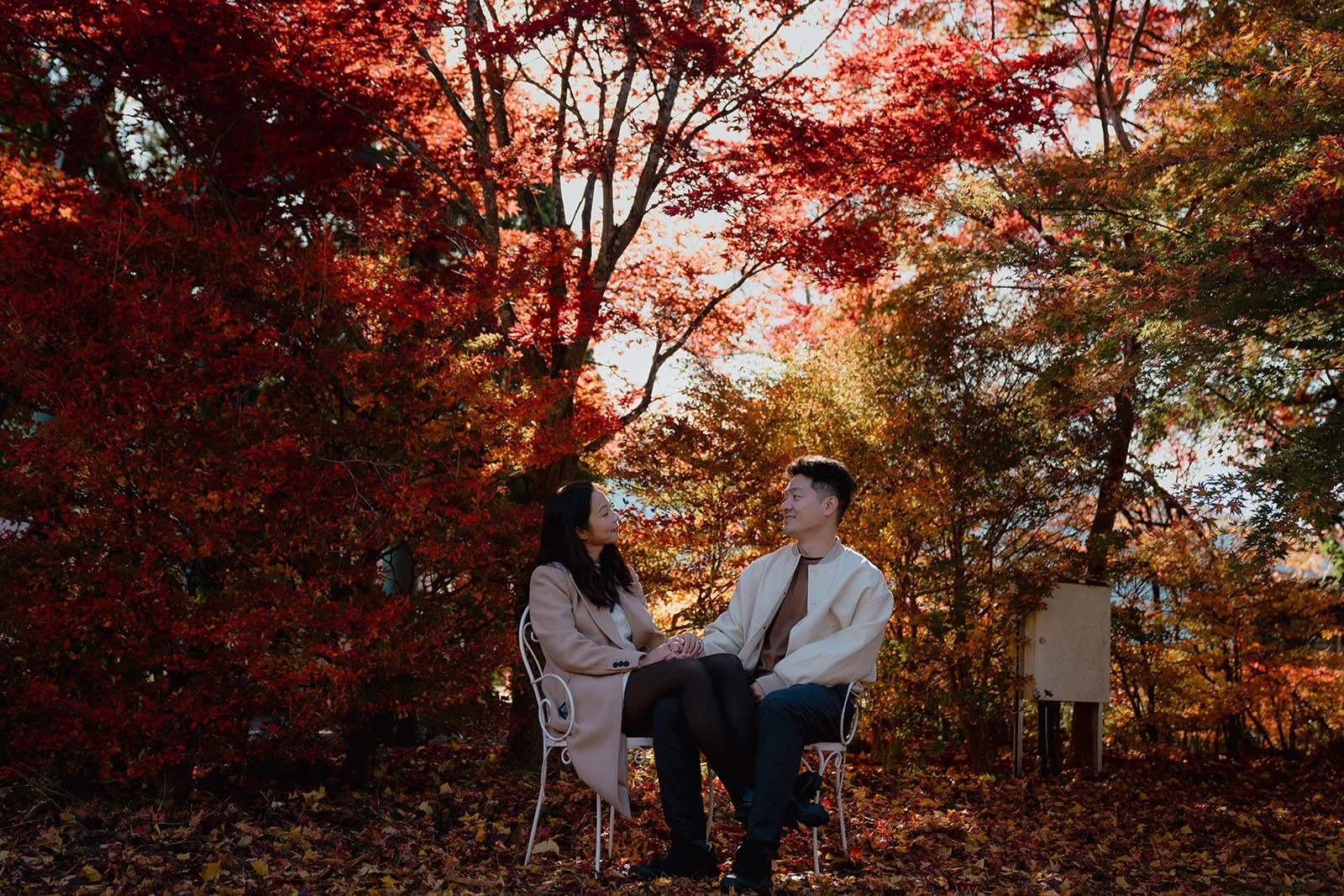 Proposal photoshoot at Lake Kawaguchiko — autumn
