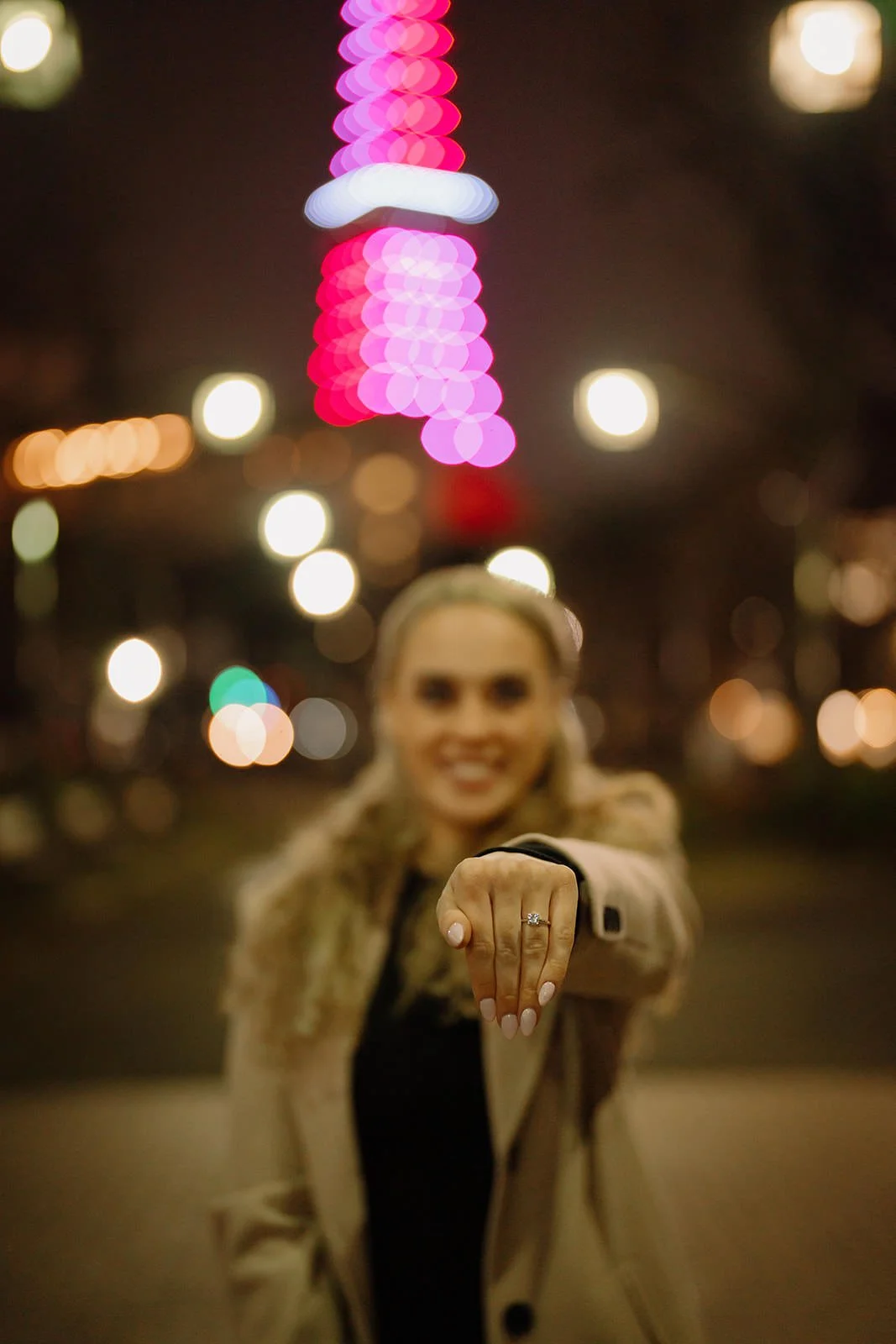 Proposal photoshoot at Tokyo Tower — night