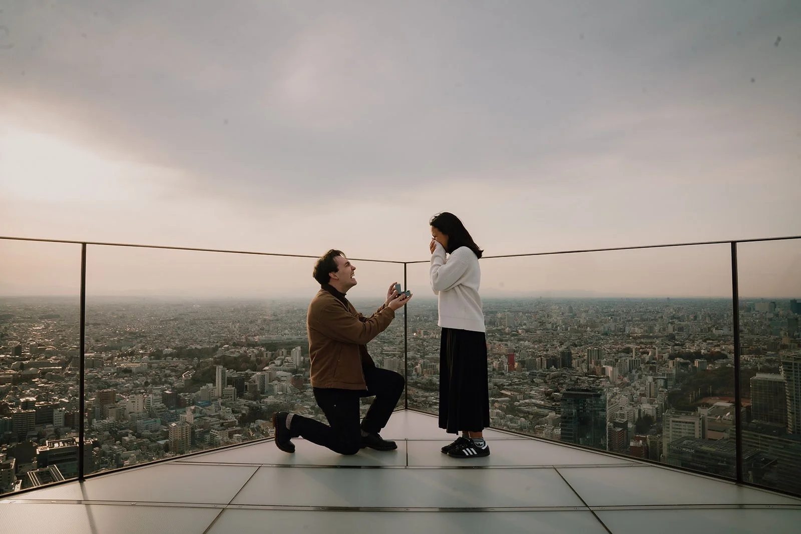 Proposal photoshoot at Shibuya Sky