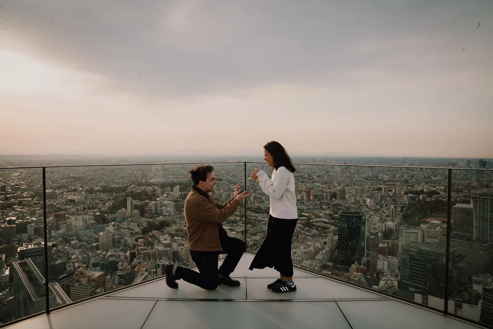 Proposal photoshoot at Shibuya Sky