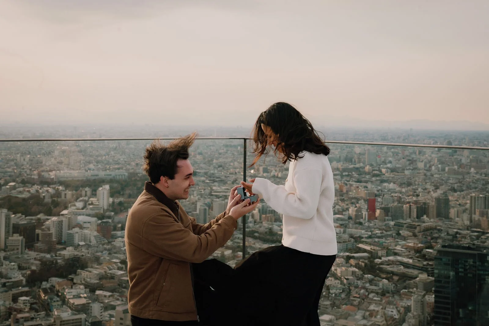 Proposal photoshoot at Shibuya Sky