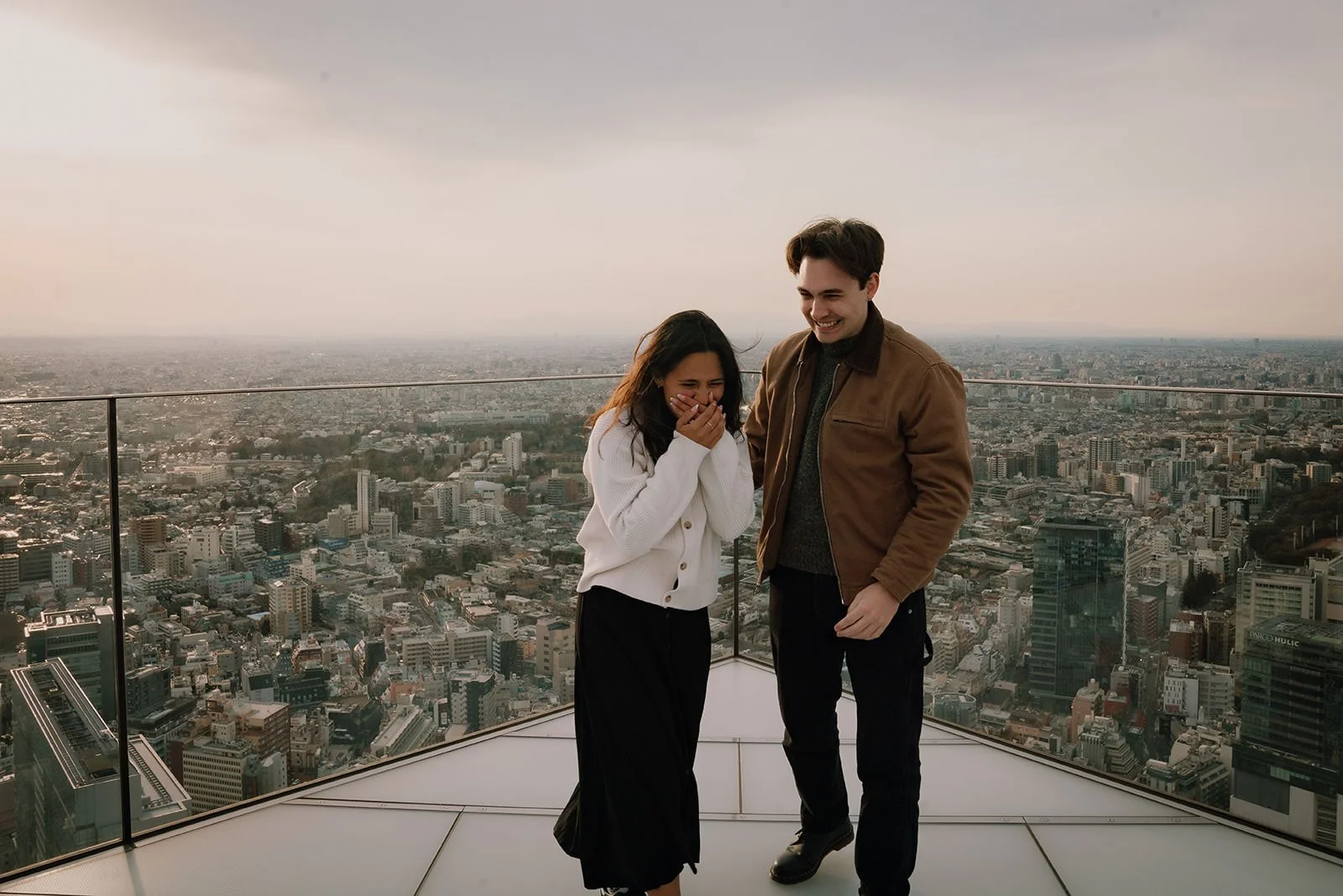 Proposal photoshoot at Shibuya Sky