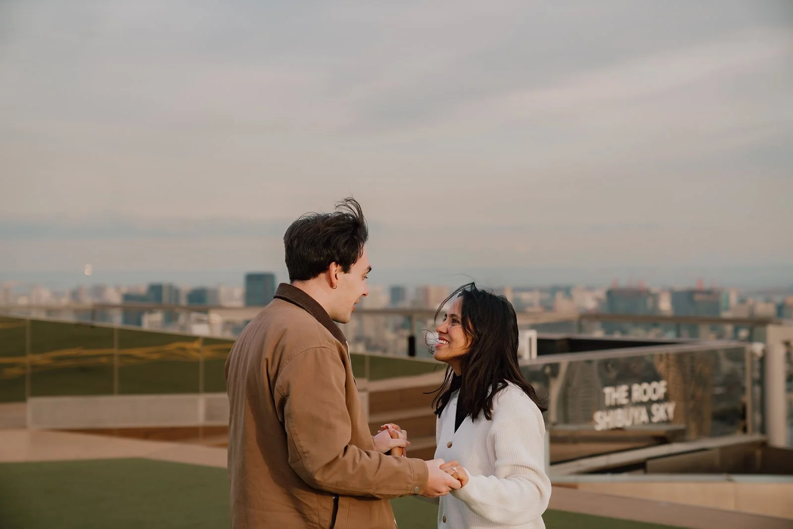 Proposal photoshoot at Shibuya Sky