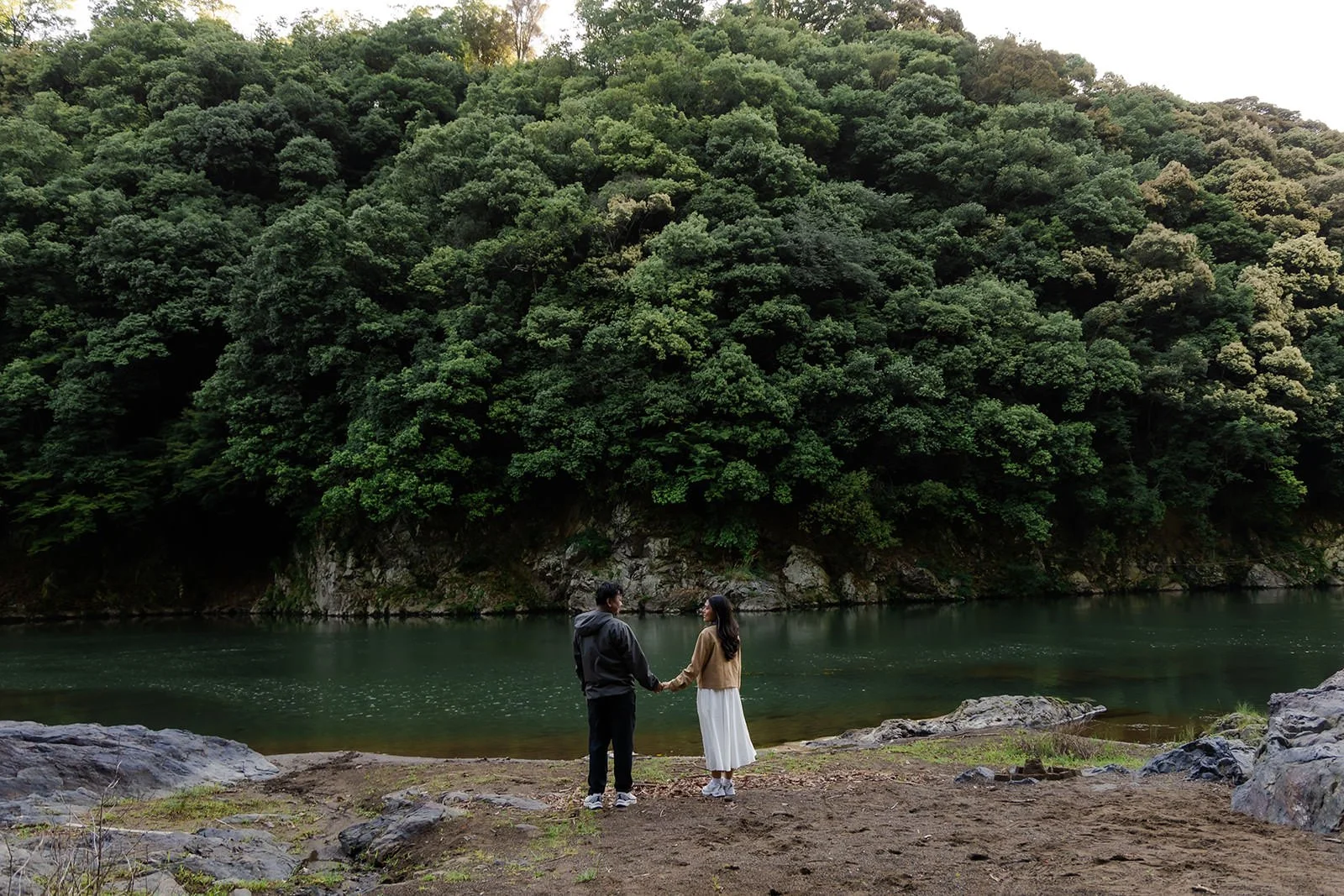 Proposal photoshoot at Katsura River, Arashiyama