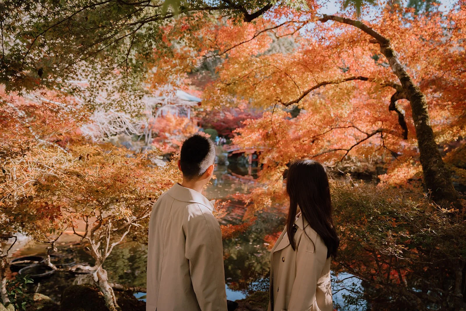 Proposal photoshoot at Daigo-ji — autumn