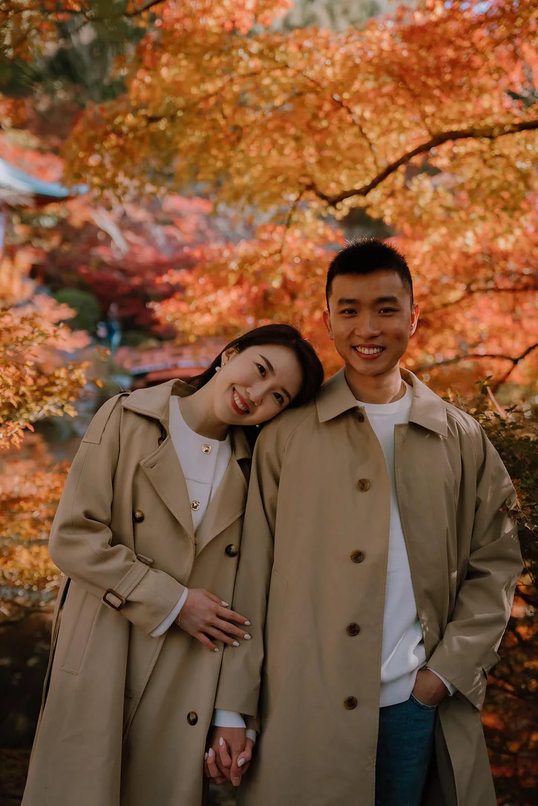 Proposal photoshoot at Daigo-ji — autumn