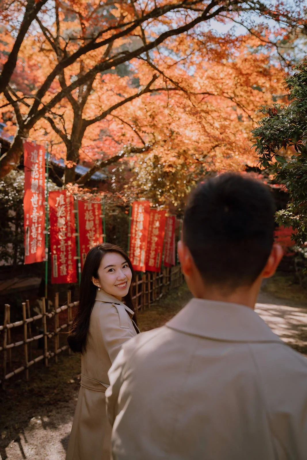 Proposal photoshoot at Daigo-ji — autumn