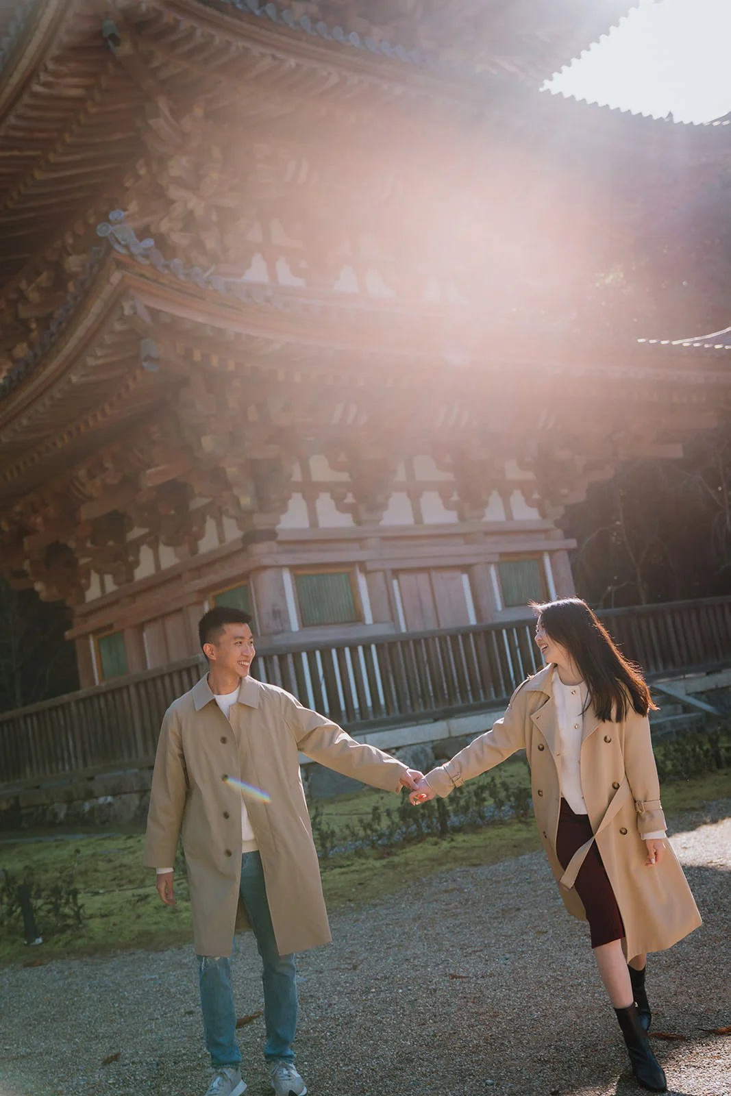 Proposal photoshoot at Daigo-ji — autumn